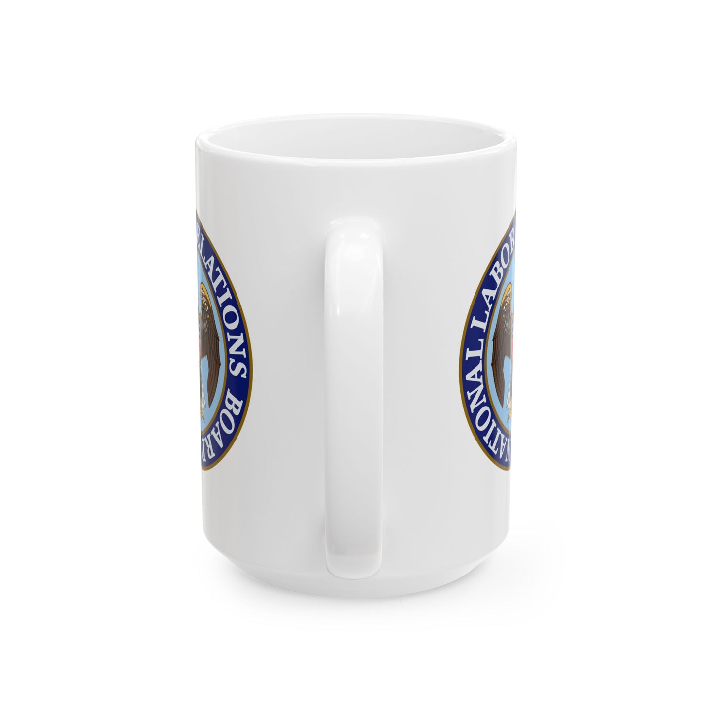 National Labor Relations Board Seal Coffee Mug - Double Sided Print, White Ceramic, 15oz by TheGlassyLass.com