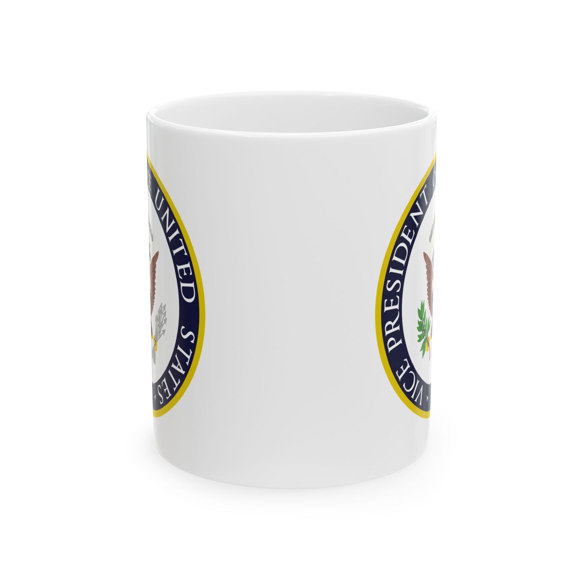 Vice President of the United States Seal Coffee Mug - Double Sided Print, White Ceramic, 11oz by TheGlassyLass.com