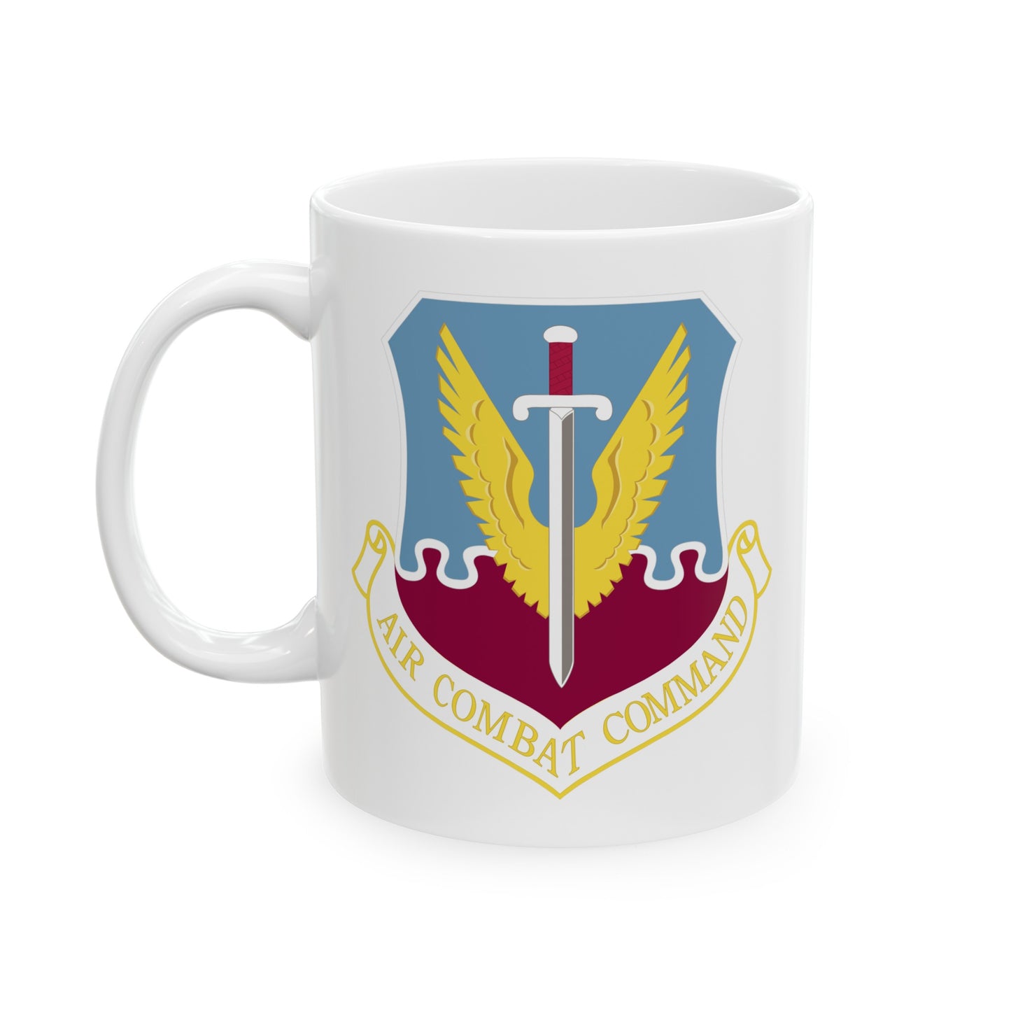 Air Combat Command - Double Sided White Ceramic Coffee Mug 15oz by TheGlassyLass.com