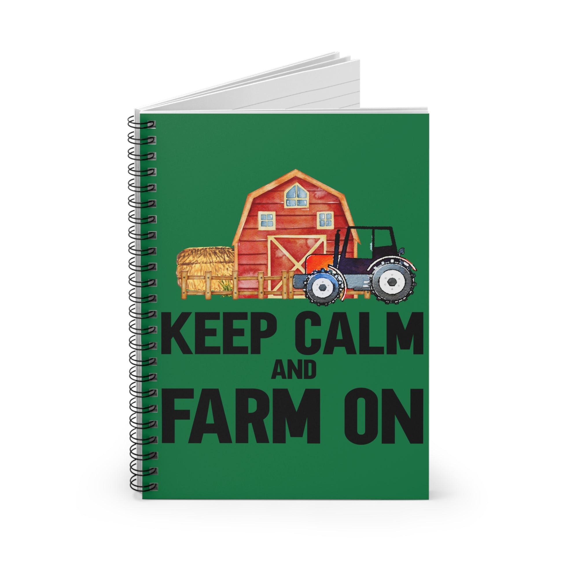 Keep Calm Farm On: Spiral Notebook - Log Books - Journals - Diaries - and More Custom Printed by TheGlassyLass