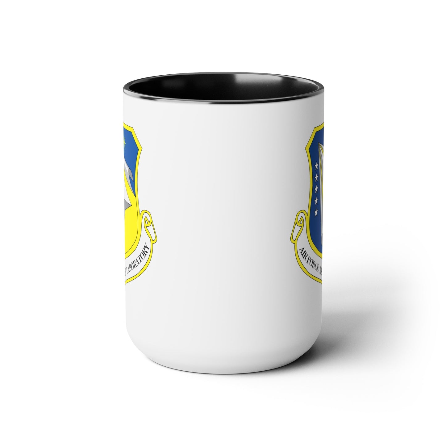 Air Force Research Laboratory - Double Sided Black Accent White Ceramic Coffee Mug 15oz by TheGlassyLass.com