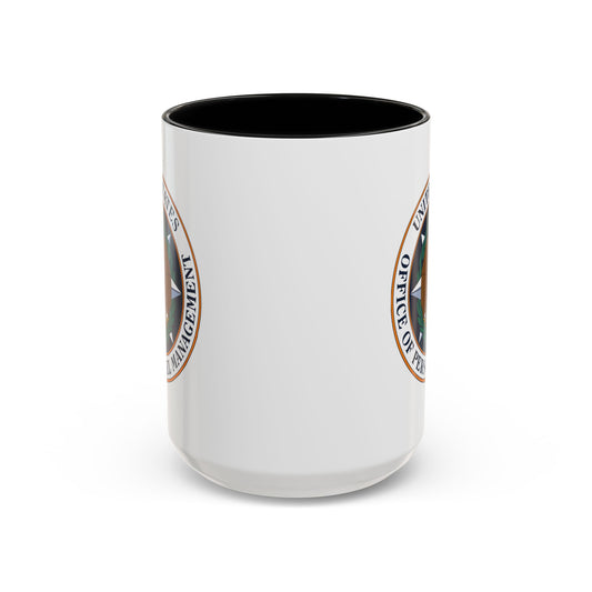 US Office of Personnel Management Coffee Mug - Double Sided Print, Black Accent White Ceramic, 15oz by TheGlassyLass.com