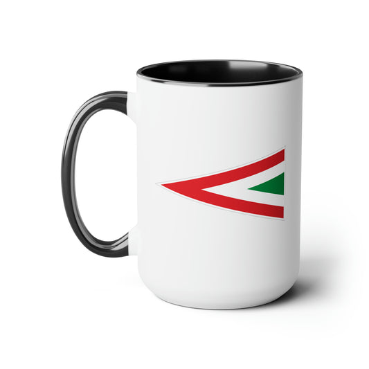 Hungarian Air Force Roundel Coffee Mug - Double Sided Black Accent Ceramic 15oz - by TheGlassyLass.com