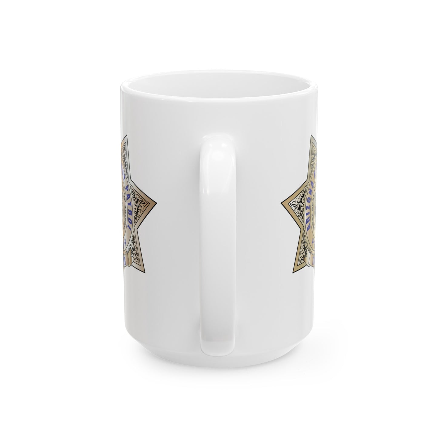 Arizona Highway Patrol Trooper Coffee Mug - Double Sided White Ceramic 15oz by TheGlassyLass.com