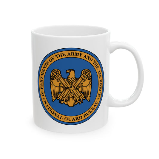 National Guard Bureau Seal Coffee Mug - Double Sided Print, White Ceramic, 11oz by TheGlassyLass.com