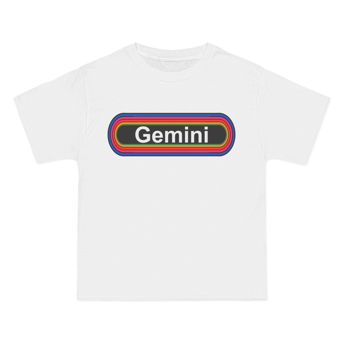 Gemini Zodiac T-Shirt: (Hanes Beefy-T 100% Preshrunk Cotton Custom Printed by TheGlassyLass.com