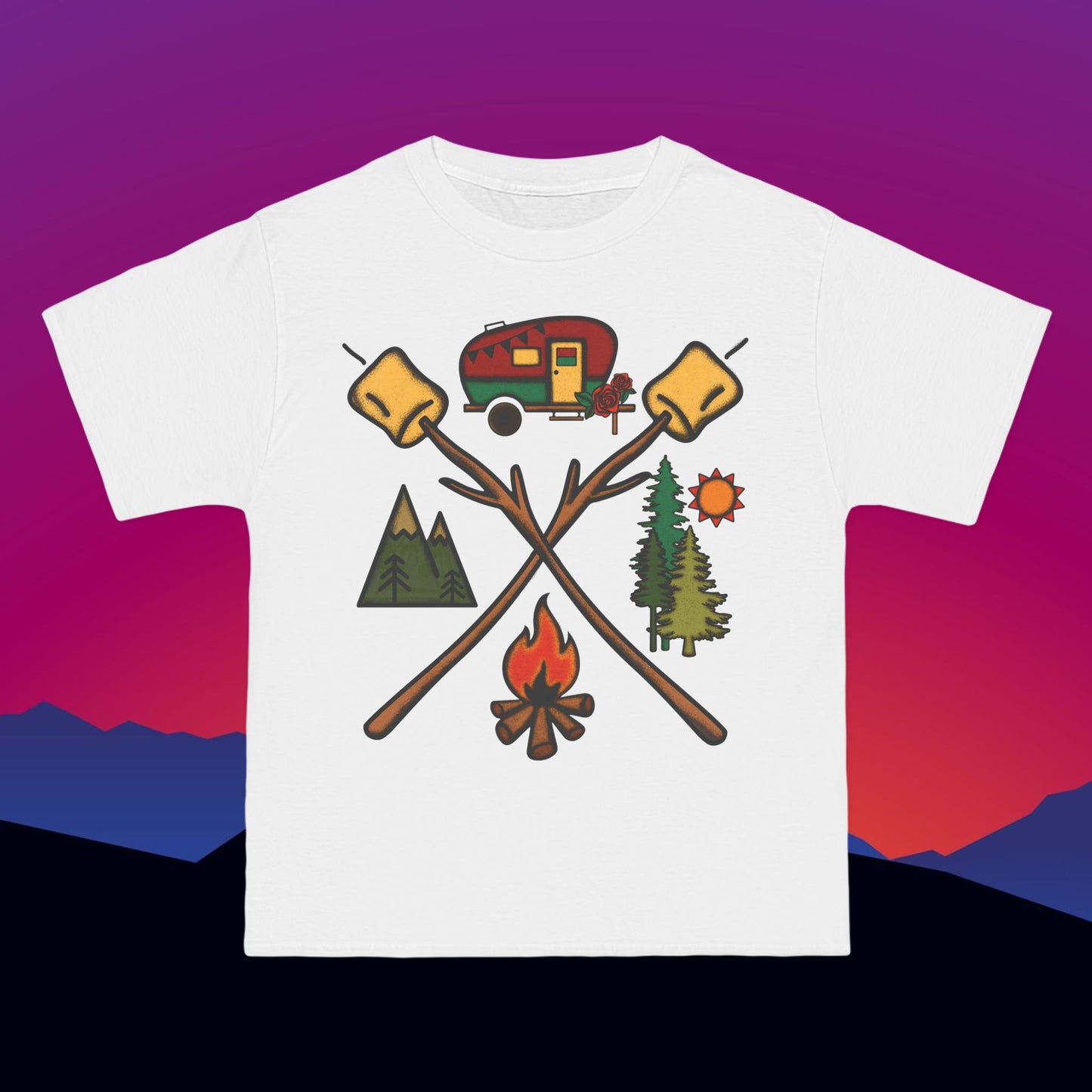 Camper's Life T-Shirt: (Hanes Beefy-T 100% Preshrunk Cotton) Custom Printed by TheGlassyLass.com