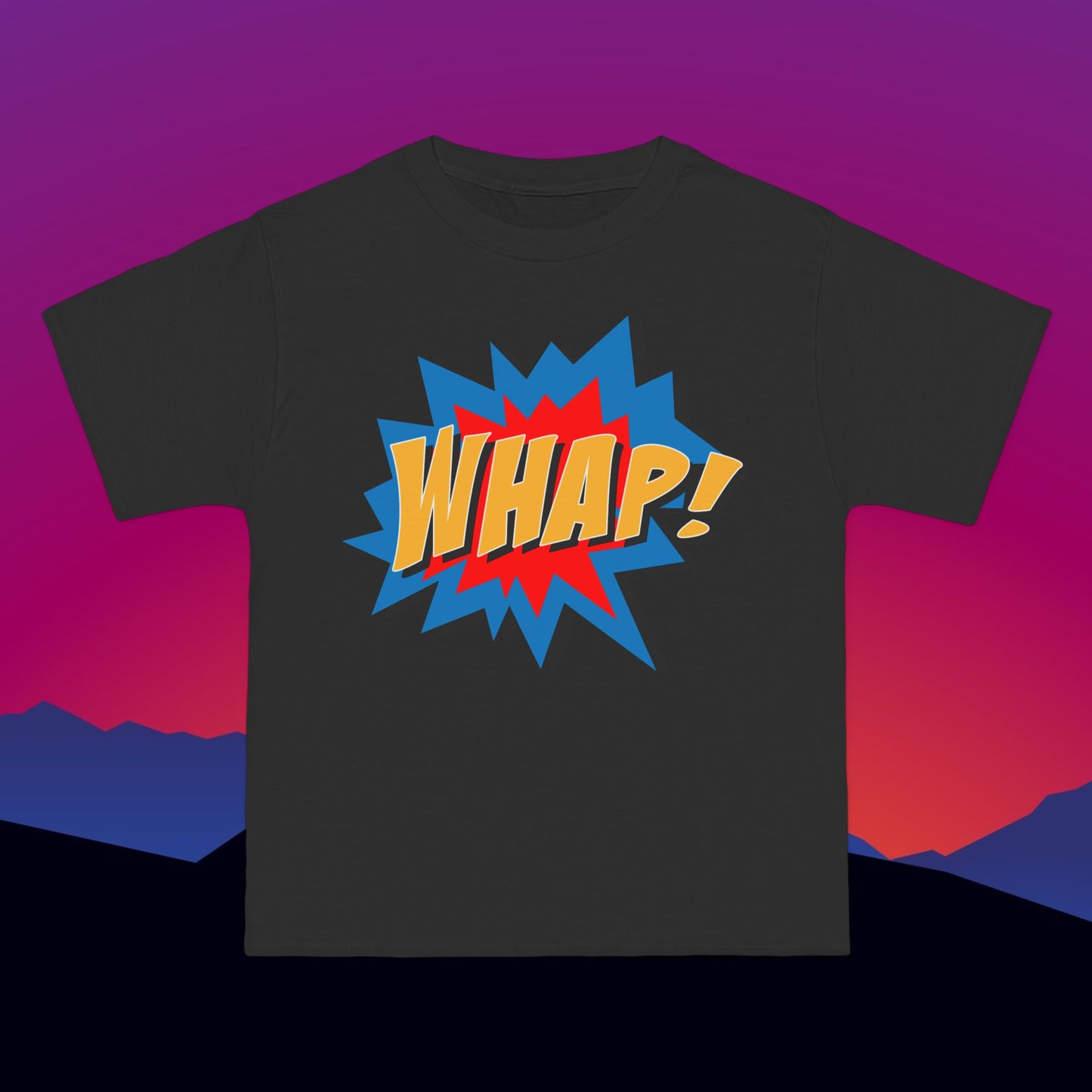 Superhero WHAP T-Shirt: (Hanes Beefy-T 100% Preshrunk Cotton) Custom Printed by TheGlassyLass.com