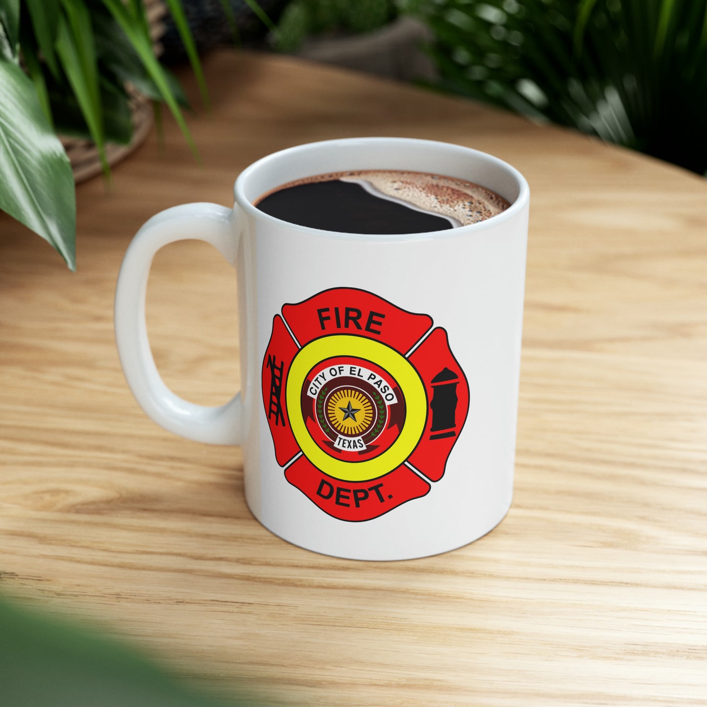 El Paso Fire Department Coffee Mug - Double Sided White Ceramic 11oz by TheGlassyLass.com