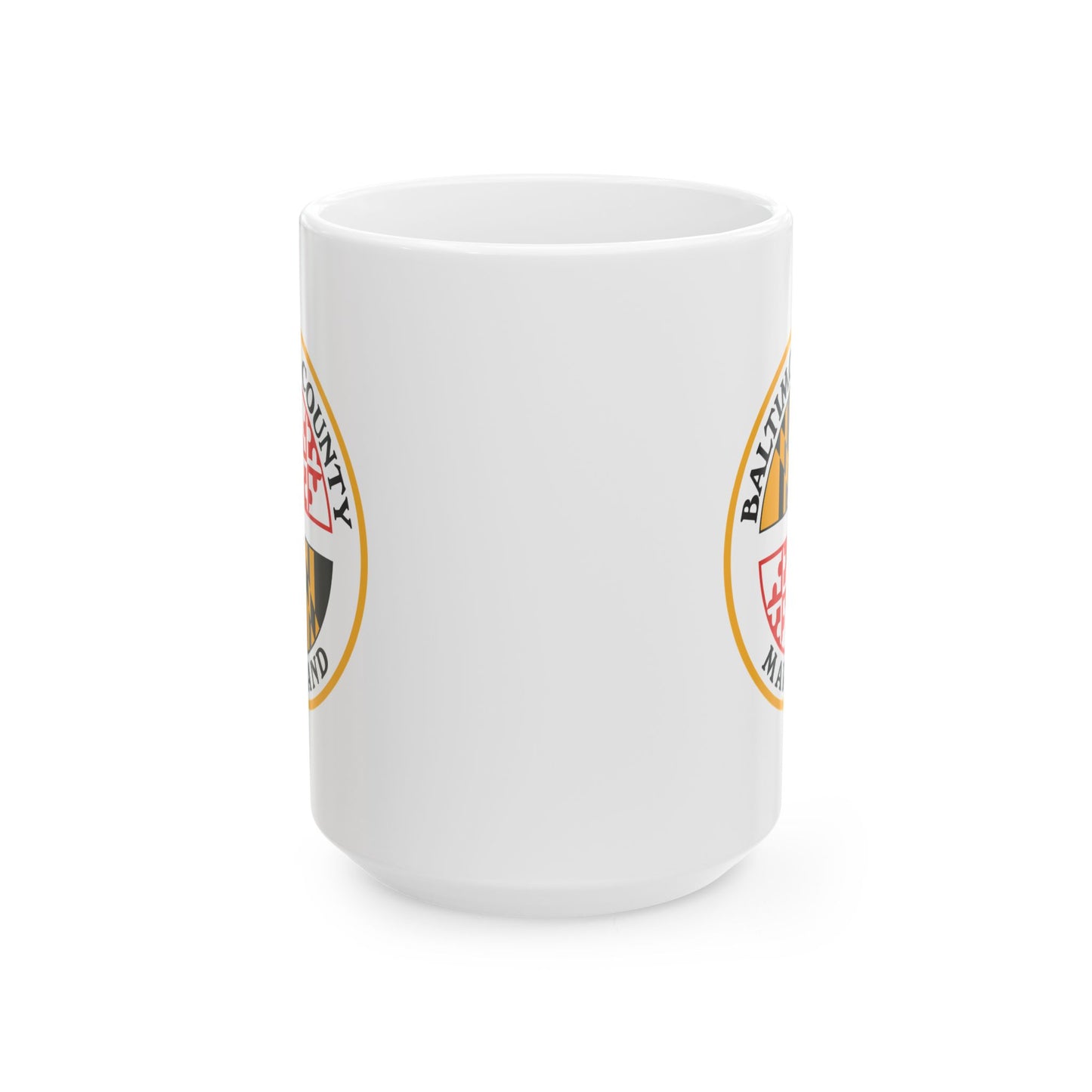 Baltimore County Coffee Mug - Double Sided Print, White Ceramic, 15oz by TheGlassyLass.com