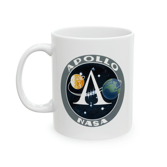 NASA Apollo Program Coffee Mug - Double Sided White Ceramic 11oz by TheGlassyLass.com