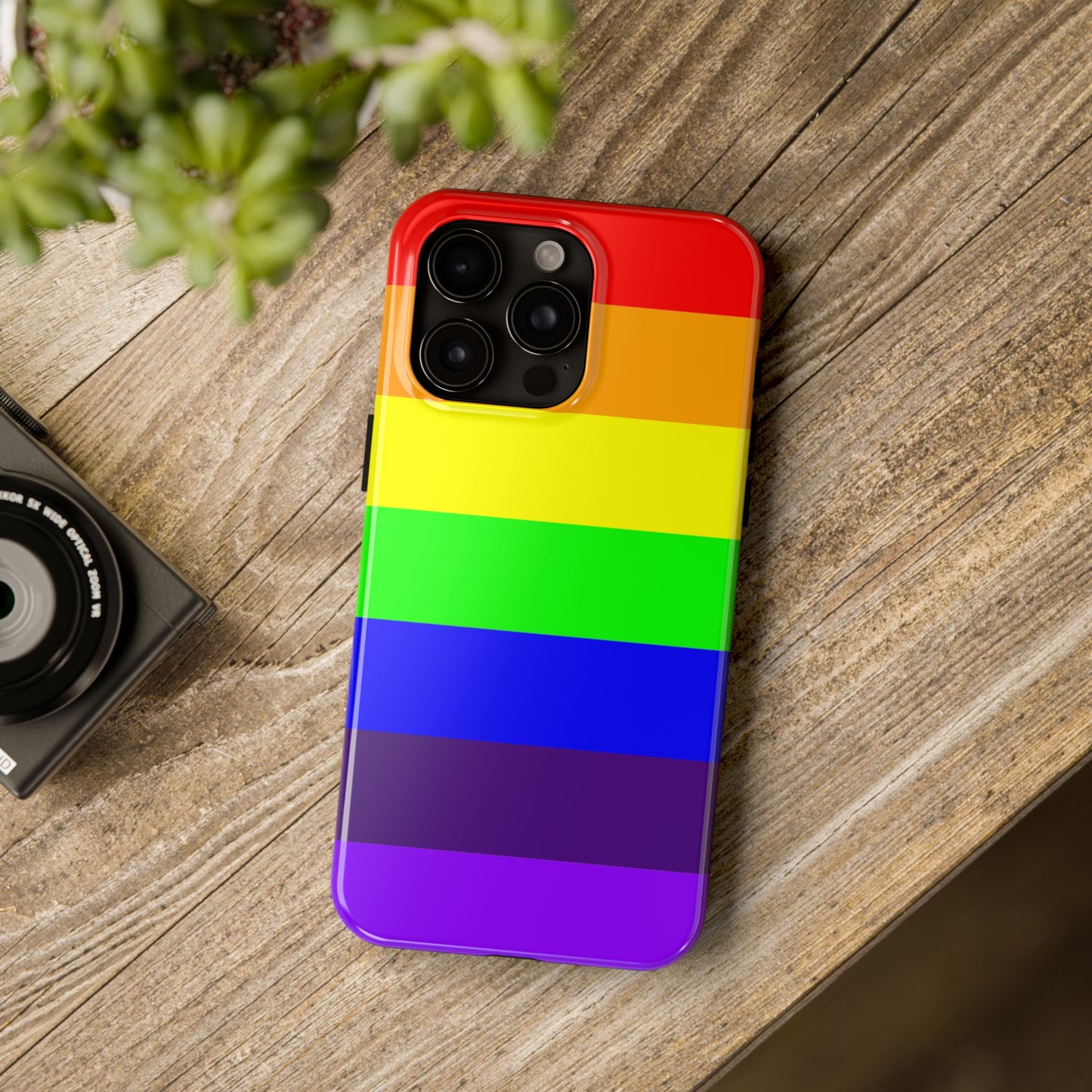 Rainbow Pride Flag Custom Printed iPhone case by TheGlassyLass.com