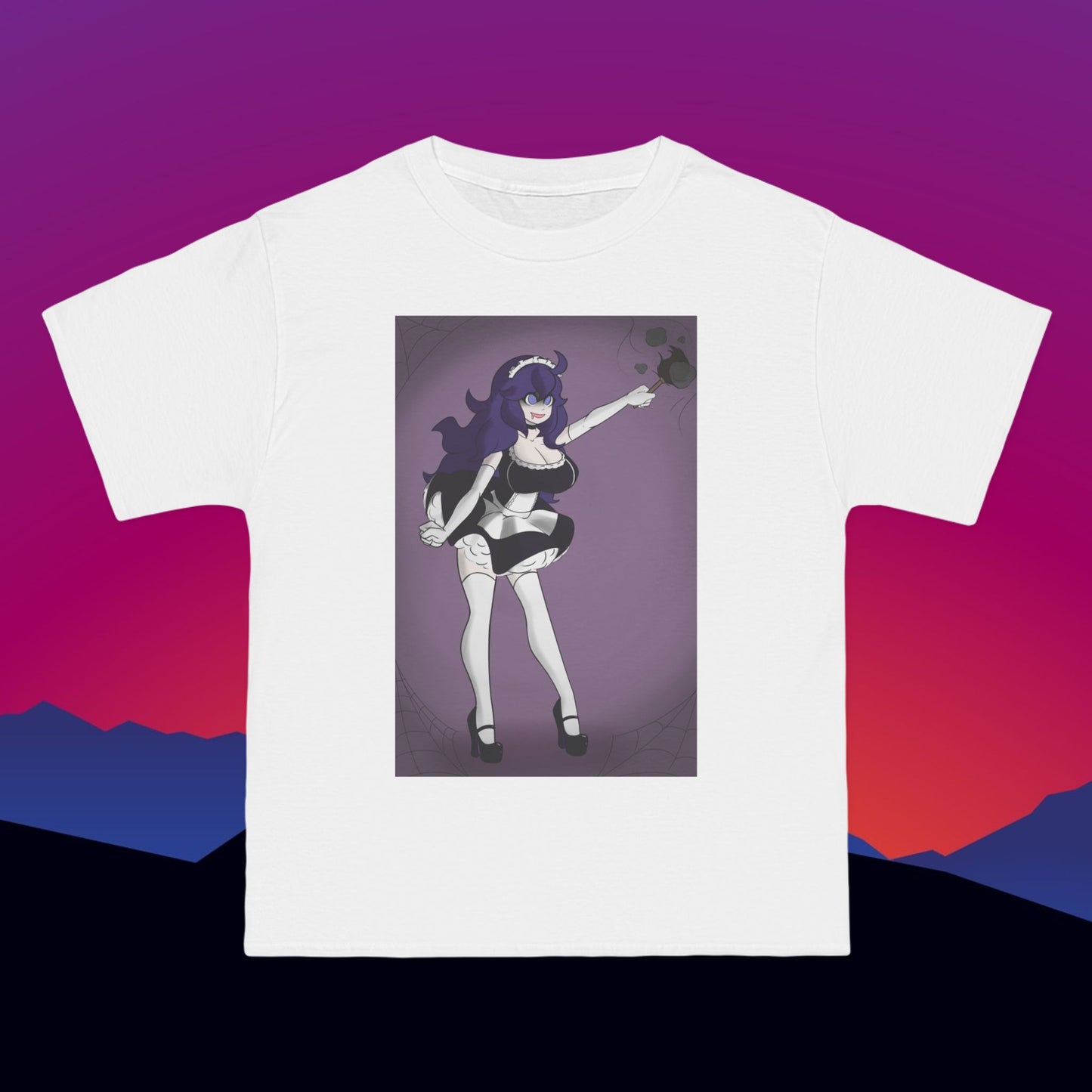 Halloween Maid T-Shirt: (Hanes Beefy-T 100% Preshrunk Cotton) Custom Printed by TheGlassyLass.com