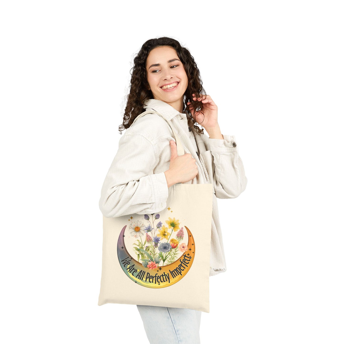 Perfectly Imperfect Tote Bag - Heavyweight 100% Cotton Canvas by TheGlassyLass.com