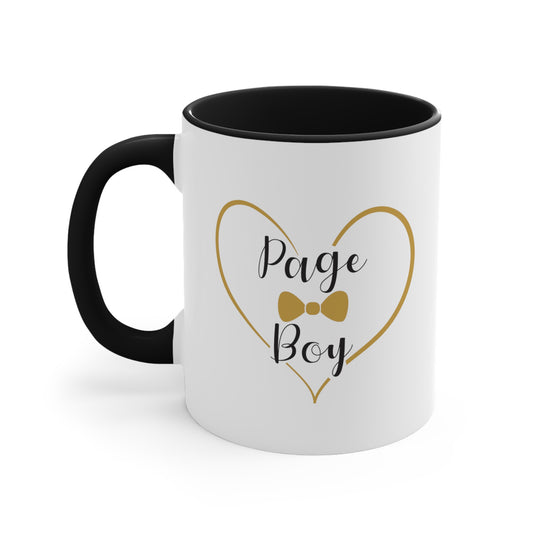 Page Boy Cocoa Mug - Double Sided Black Accent Ceramic 11oz by TheGlassyLass.com