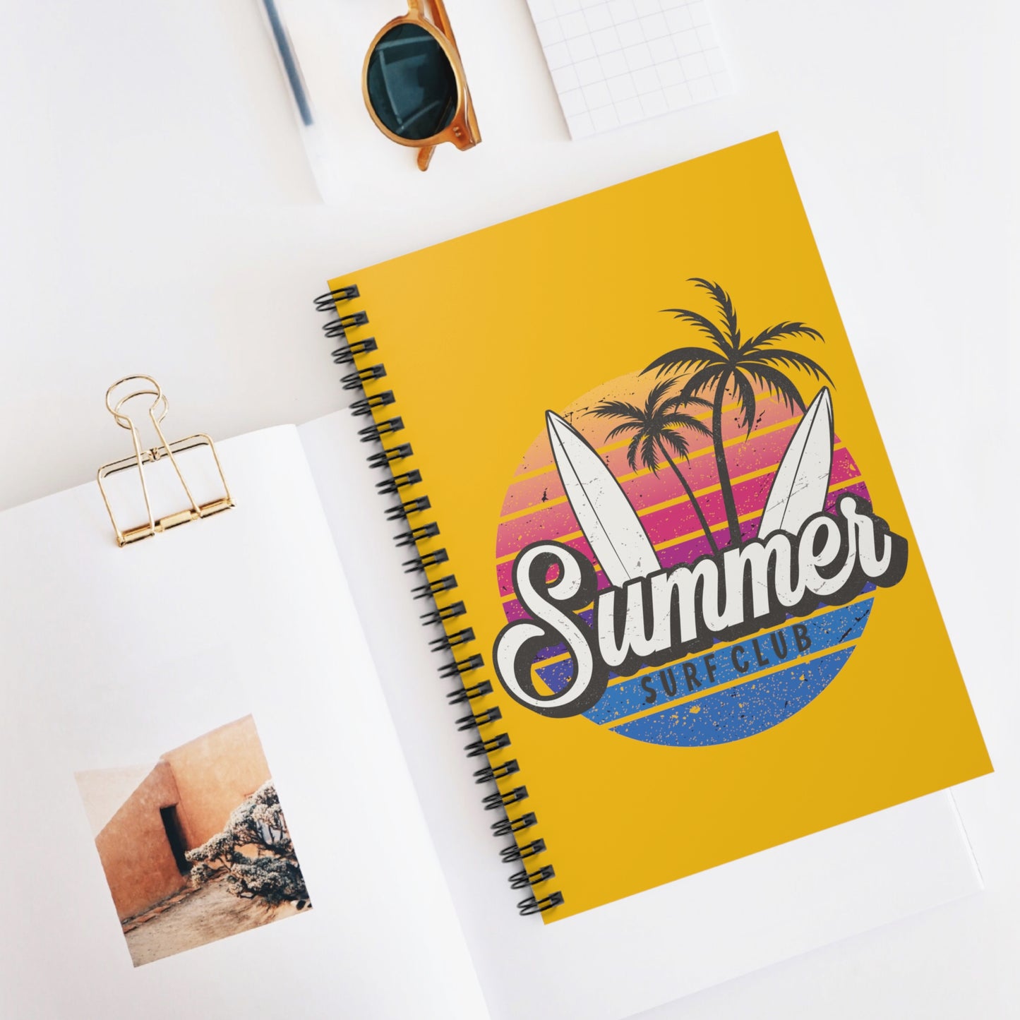 Summer Surf Club: Spiral Notebook - Log Books - Journals - Diaries - and More Custom Printed by TheGlassyLass.com