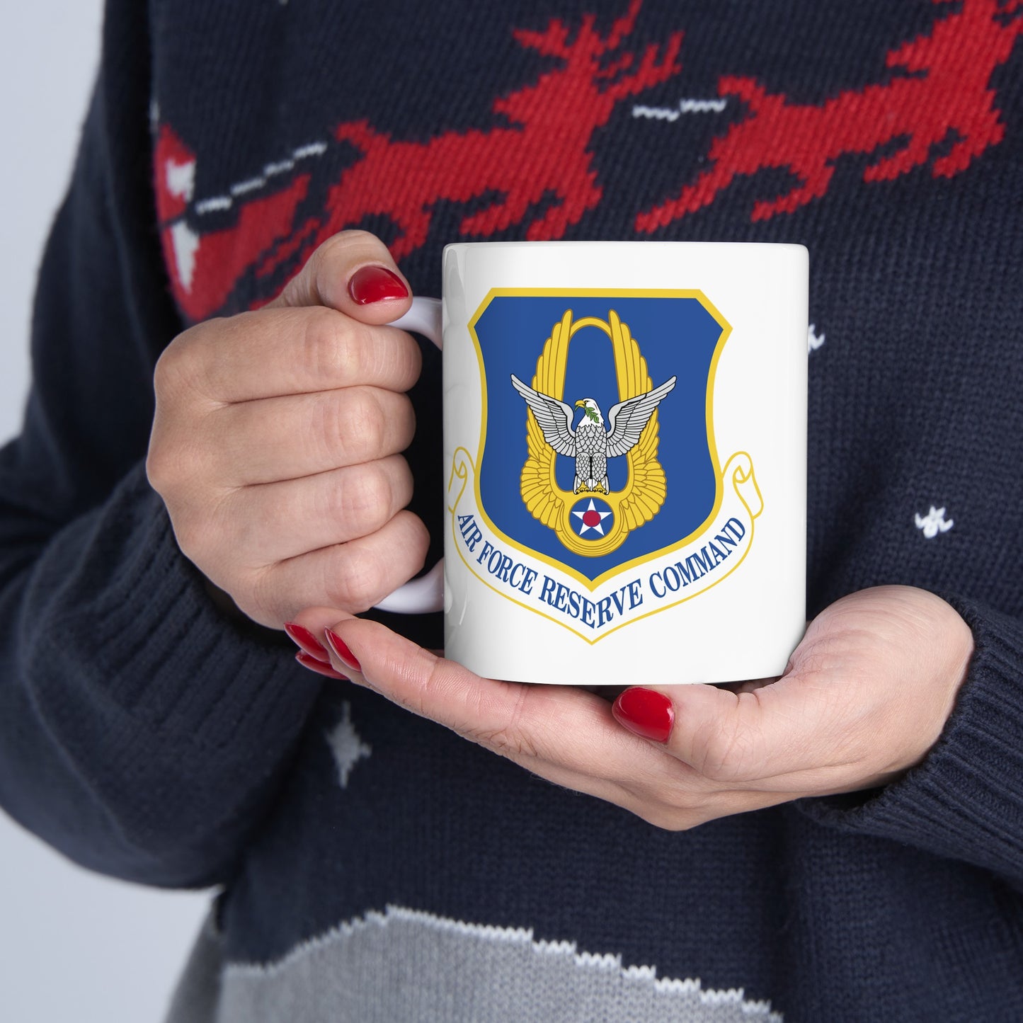 Air Force Reserve Command - Double Sided White Ceramic Coffee Mug 11oz by TheGlassyLass.com