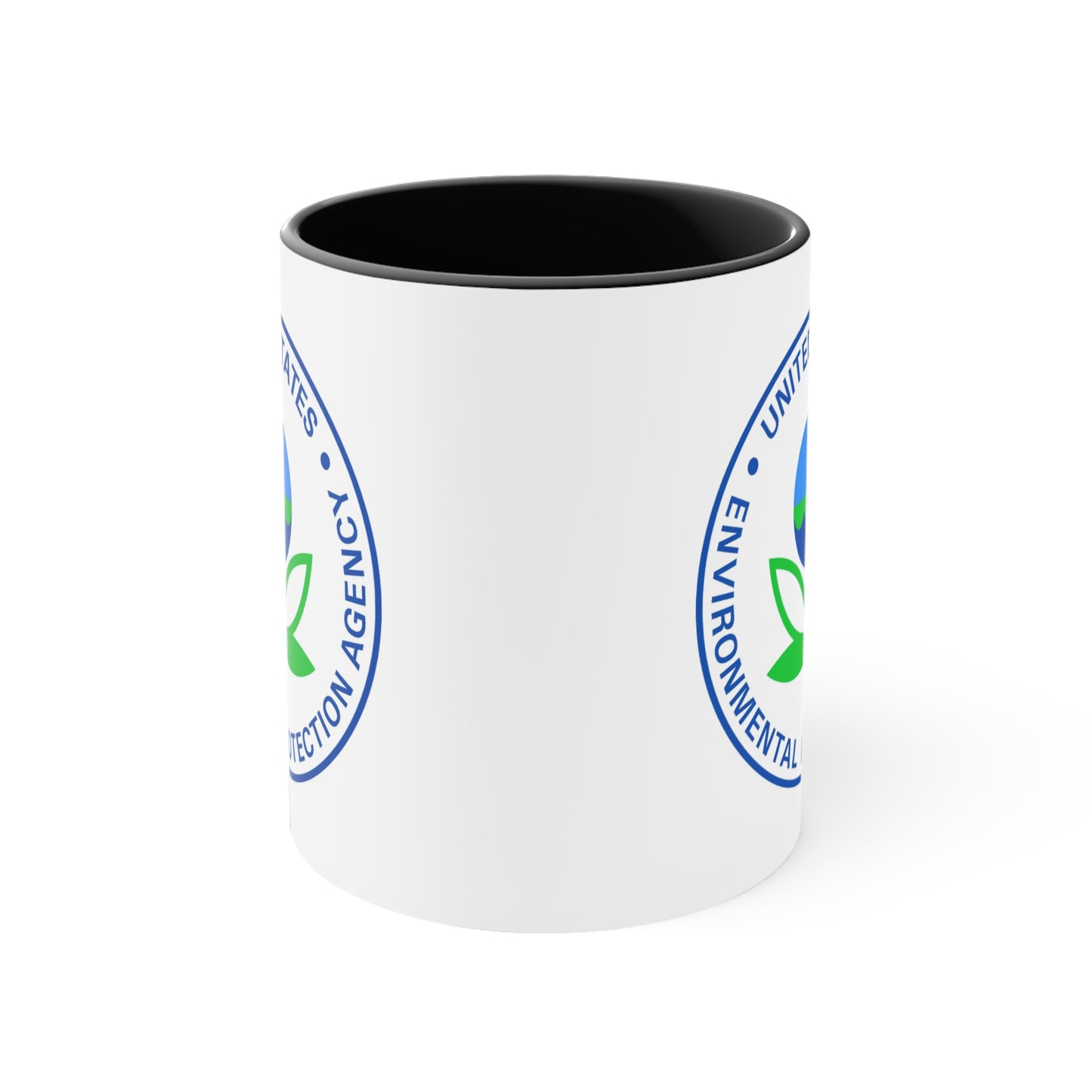 US EPA Coffee Mug - Double Sided Black Accent White Ceramic 11oz by TheGlassyLass.com