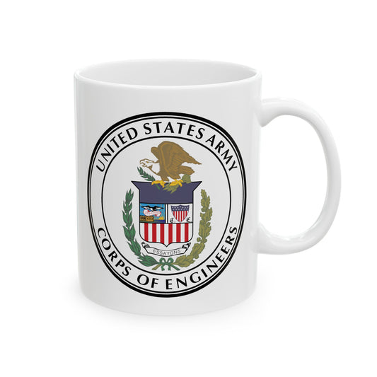 US Army Corps of Engineers Seal Coffee Mug - Double Sided White Ceramic 11oz - by TheGlassyLass.com