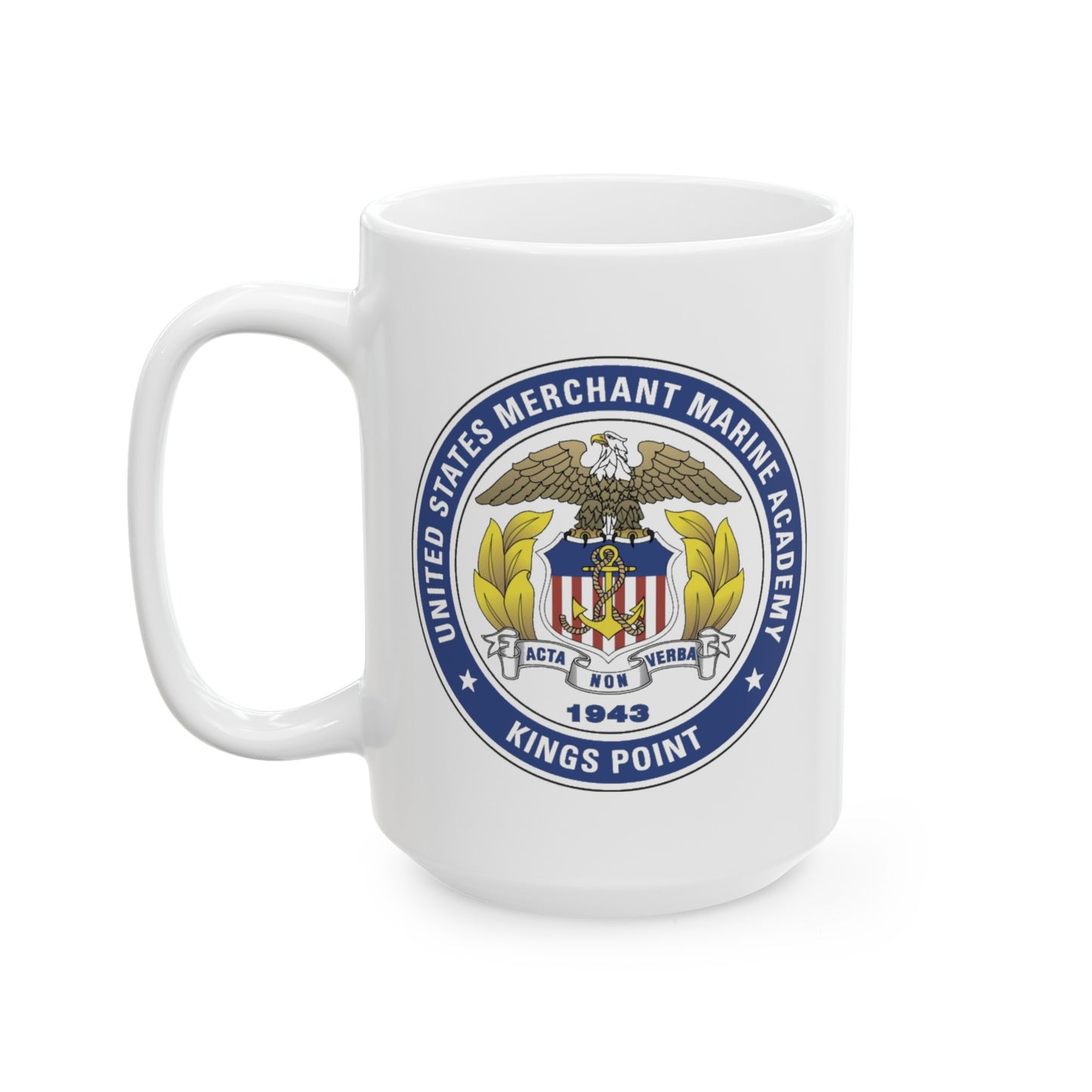 US Merchant Marine Academy Coffee Mug - Double Sided White Ceramic 15oz by TheGlassyLass.com