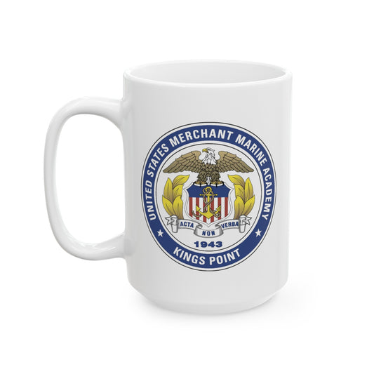 US Merchant Marine Academy Coffee Mug - Double Sided White Ceramic 15oz by TheGlassyLass.com