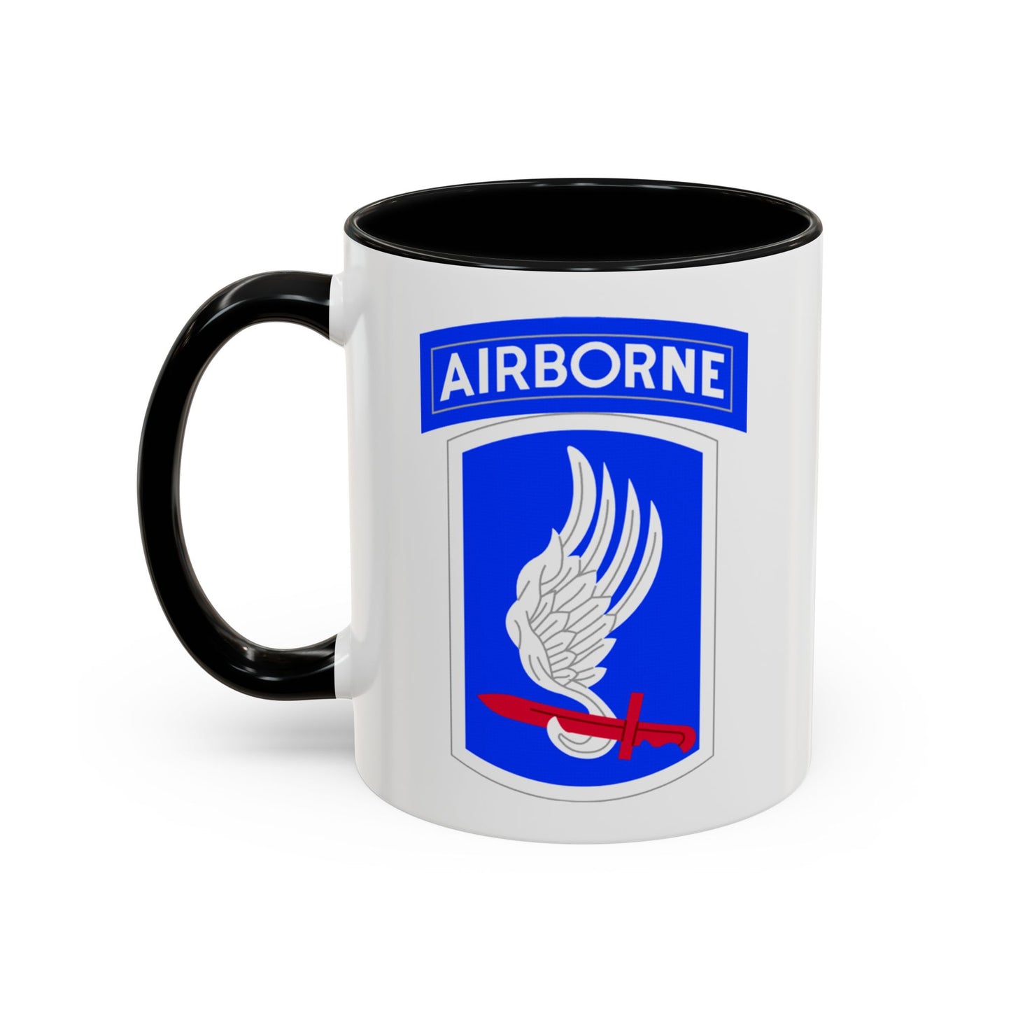 173rd Airborne Brigade Seal Coffee Mug - Double Sided Print, Black Accent White Ceramic, 11oz by TheGlassyLass.com