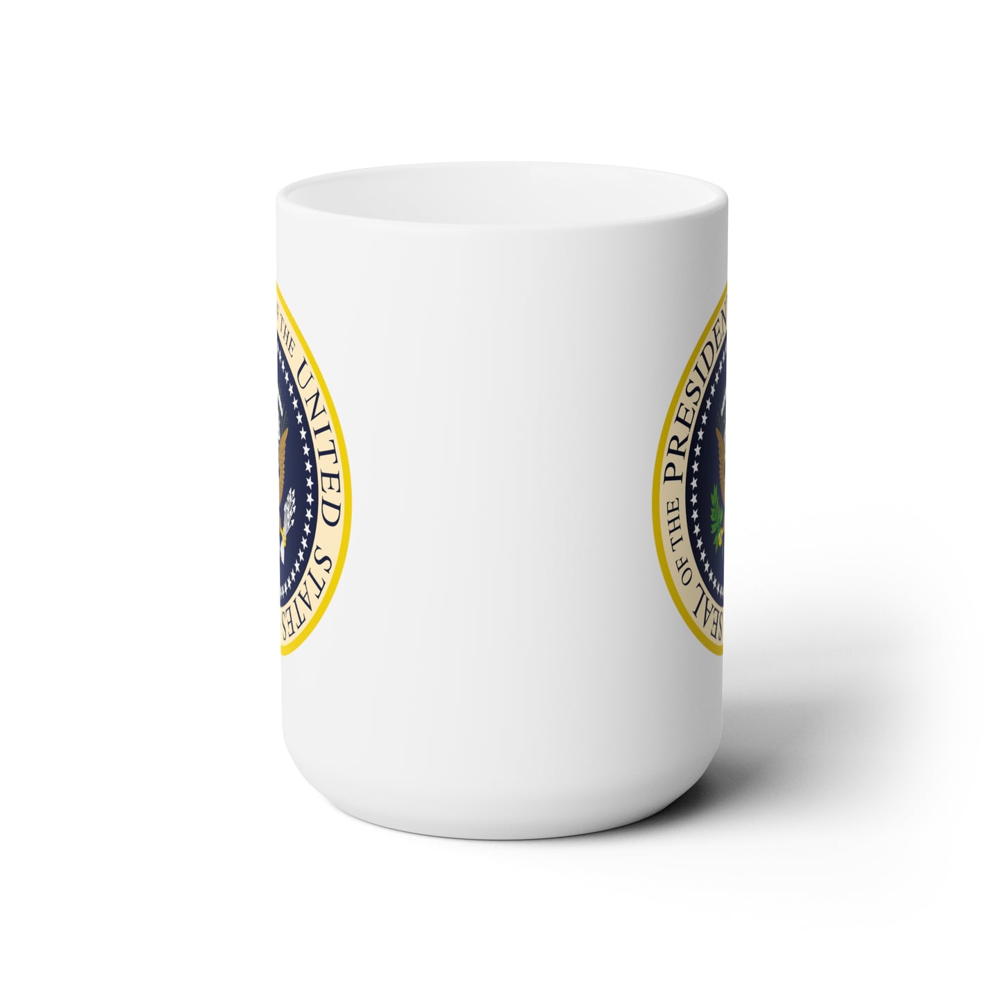 Presidential Seal Coffee Mug - Double Sided White Ceramic 15oz by TheGlassyLass.com