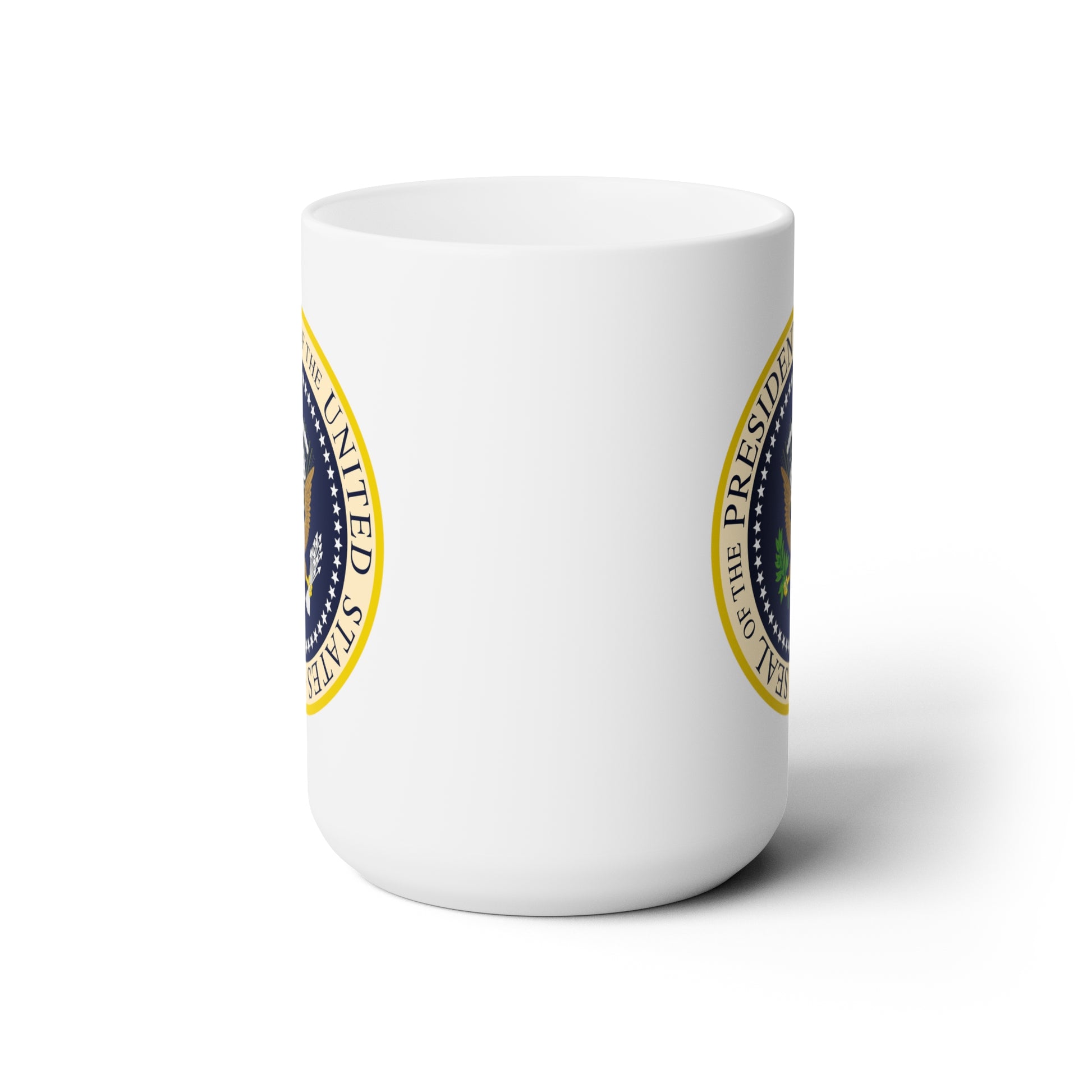 Presidential Seal Coffee Mug - Double Sided White Ceramic 15oz by TheGlassyLass.com