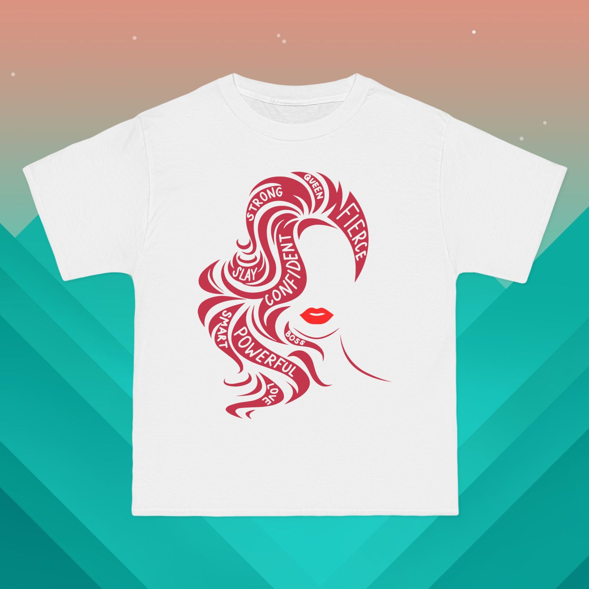 Empowered Woman T-Shirt: (Hanes Beefy-T 100% Preshrunk Cotton Custom Printed by TheGlassyLass.com