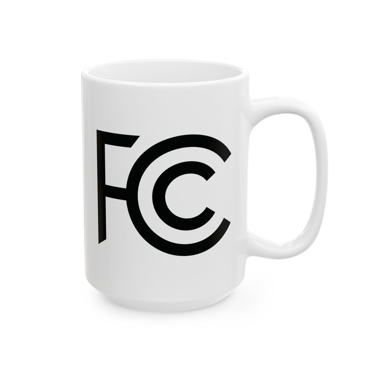 FCC Seal Coffee Mug - Double Sided White Ceramic 15oz by TheGlassyLass.com