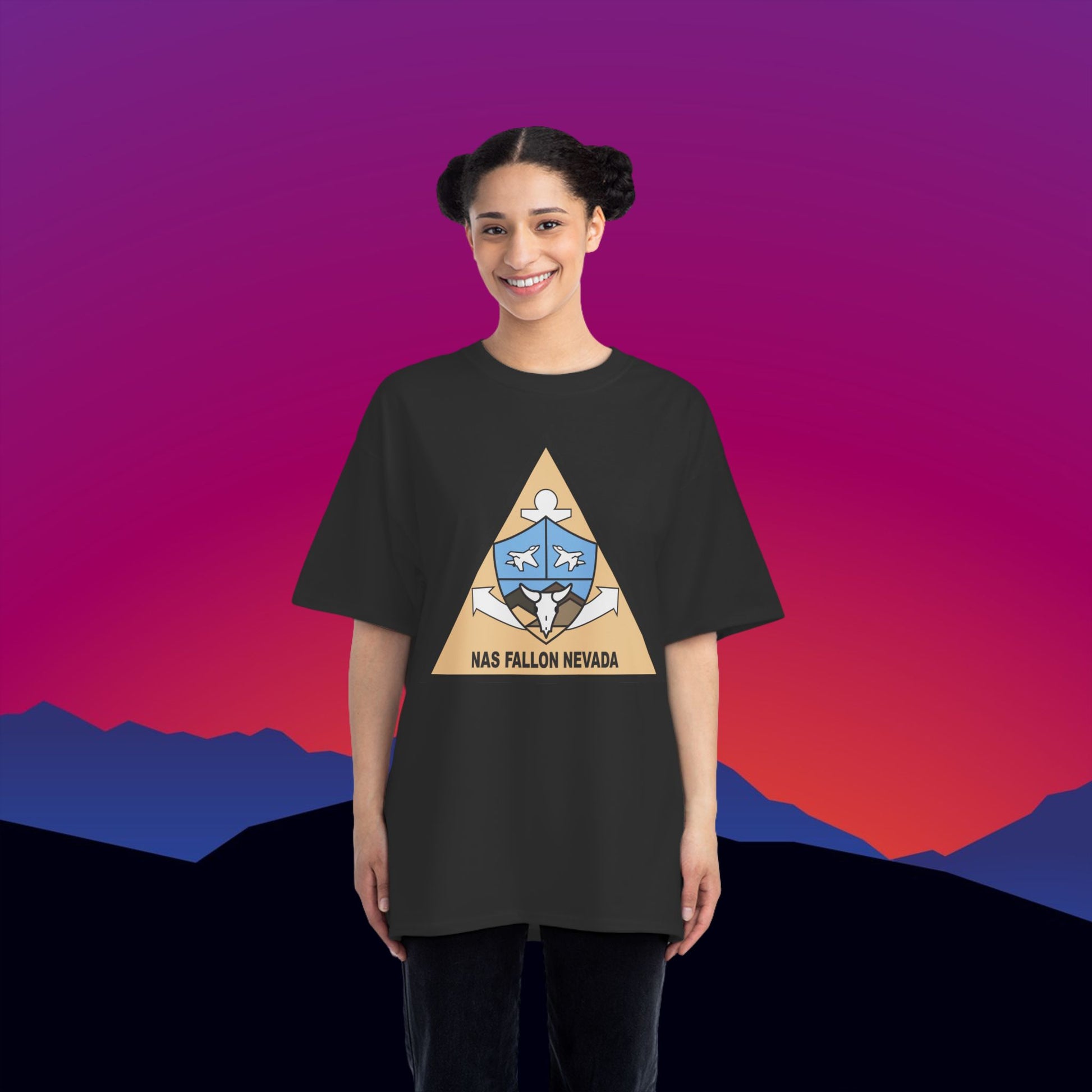 Naval Air Station Fallon T-Shirt: (Hanes Beefy-T 100% Preshrunk Cotton Custom Printed by TheGlassyLass.com