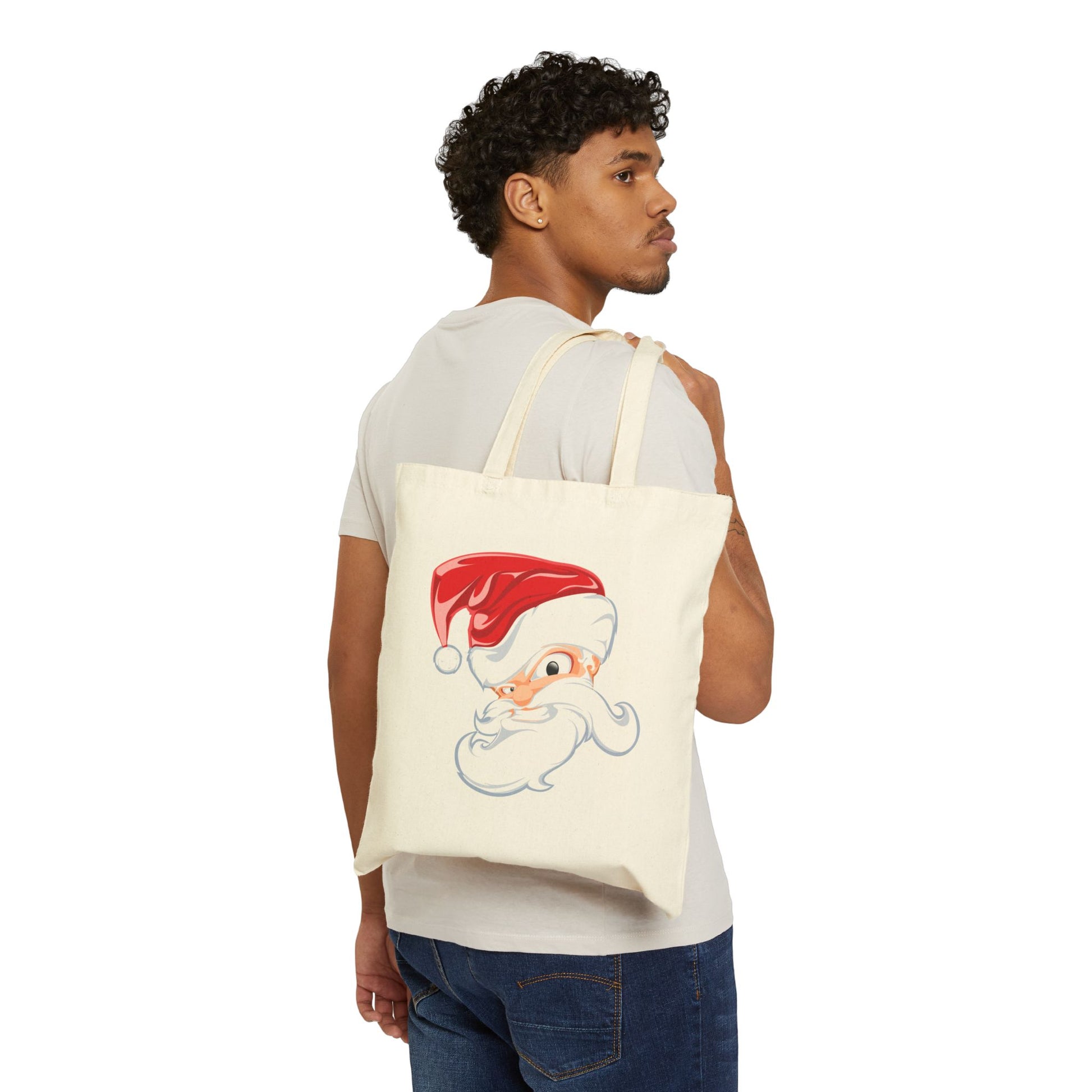 Angry Santa Tote Bag - Heavyweight 100% Cotton Canvas by TheGlassyLass.com
