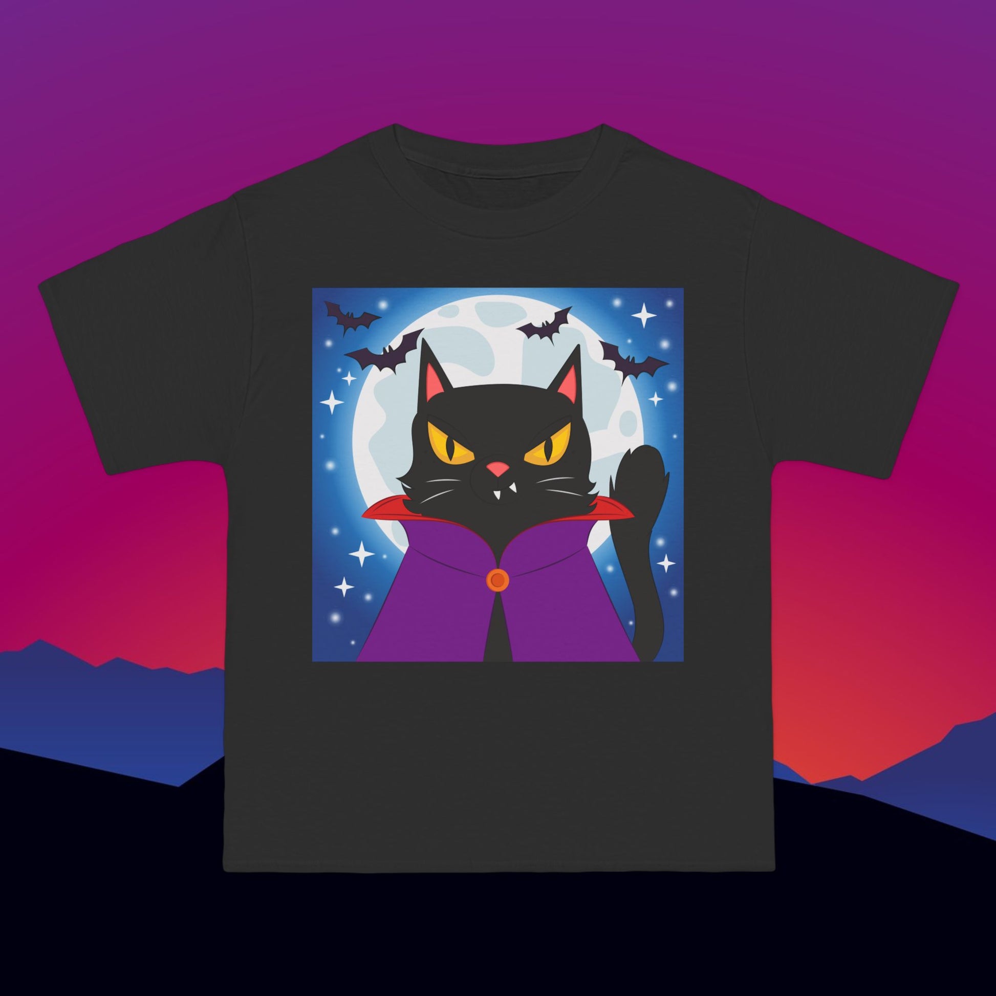 Feline Overlord T-Shirt: (Hanes Beefy-T 100% Preshrunk Cotton Custom Printed by TheGlassyLass.com