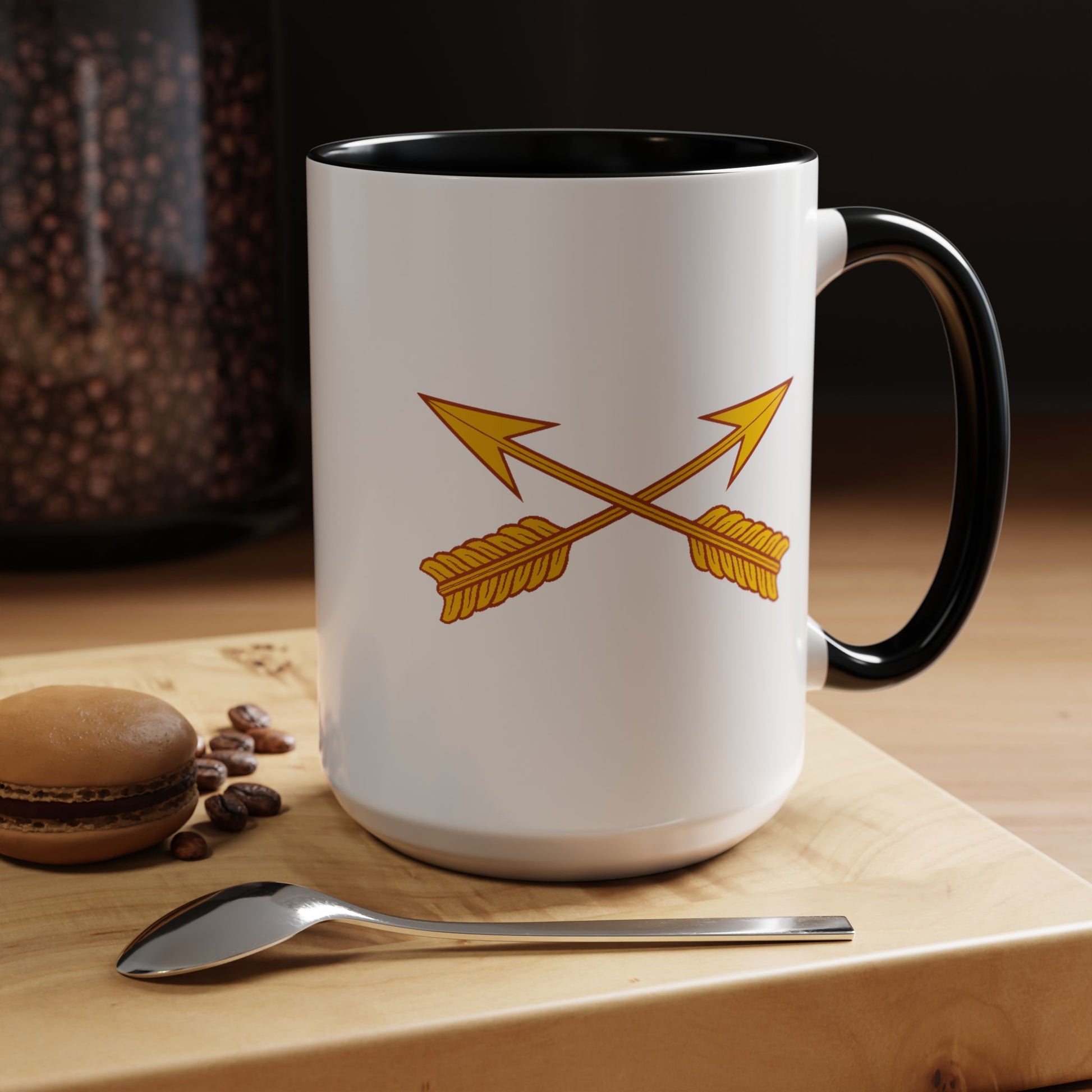 US Army Special Forces Coffee Mug - Double Sided Black Accent White Ceramic 15oz by TheGlassyLass.com