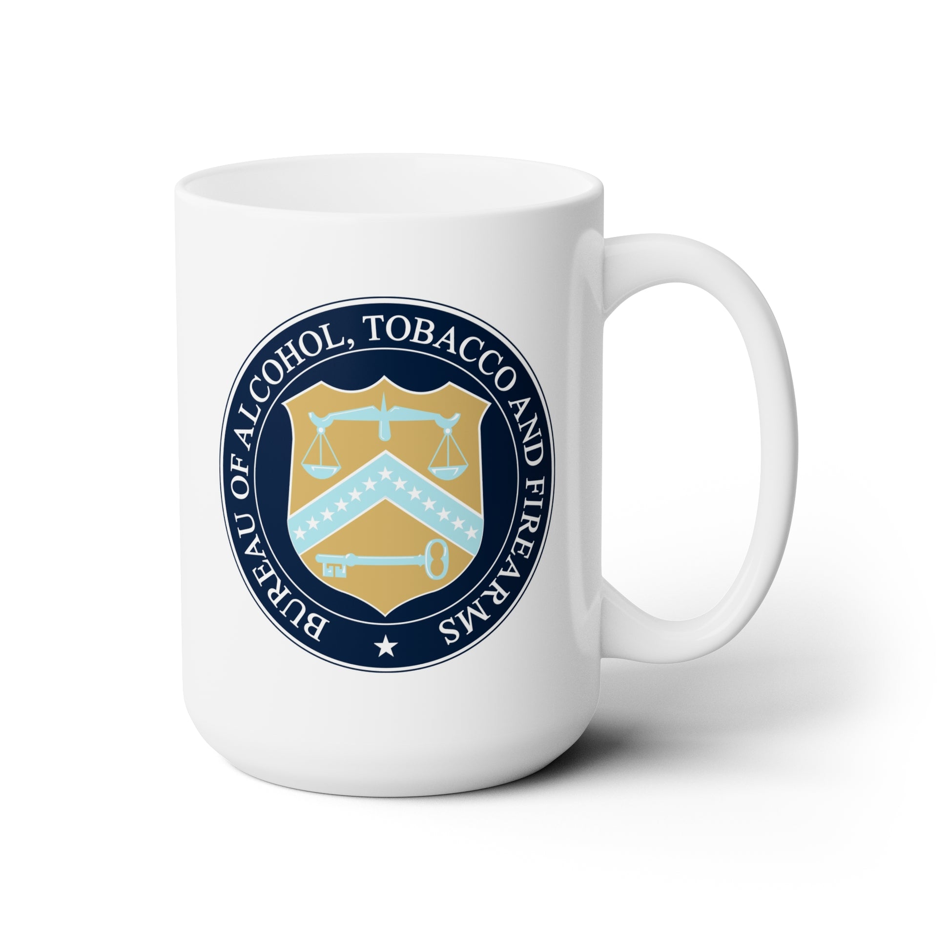 US ATF Seal Coffee Mug - Double Sided White Ceramic 15oz by TheGlassyLass.com