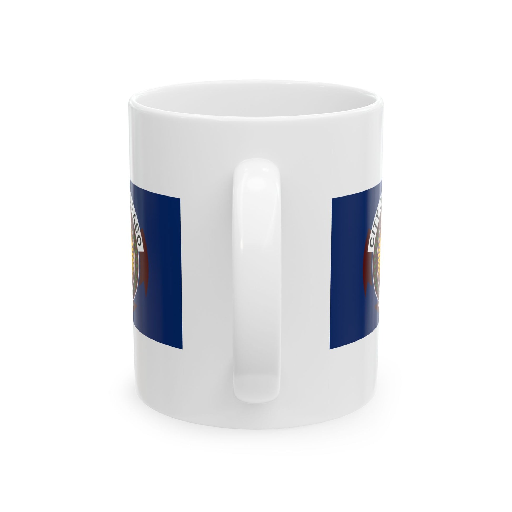 City of El Paso Coffee Mug - Double Sided Print, White Ceramic, 11oz by TheGlassyLass.com