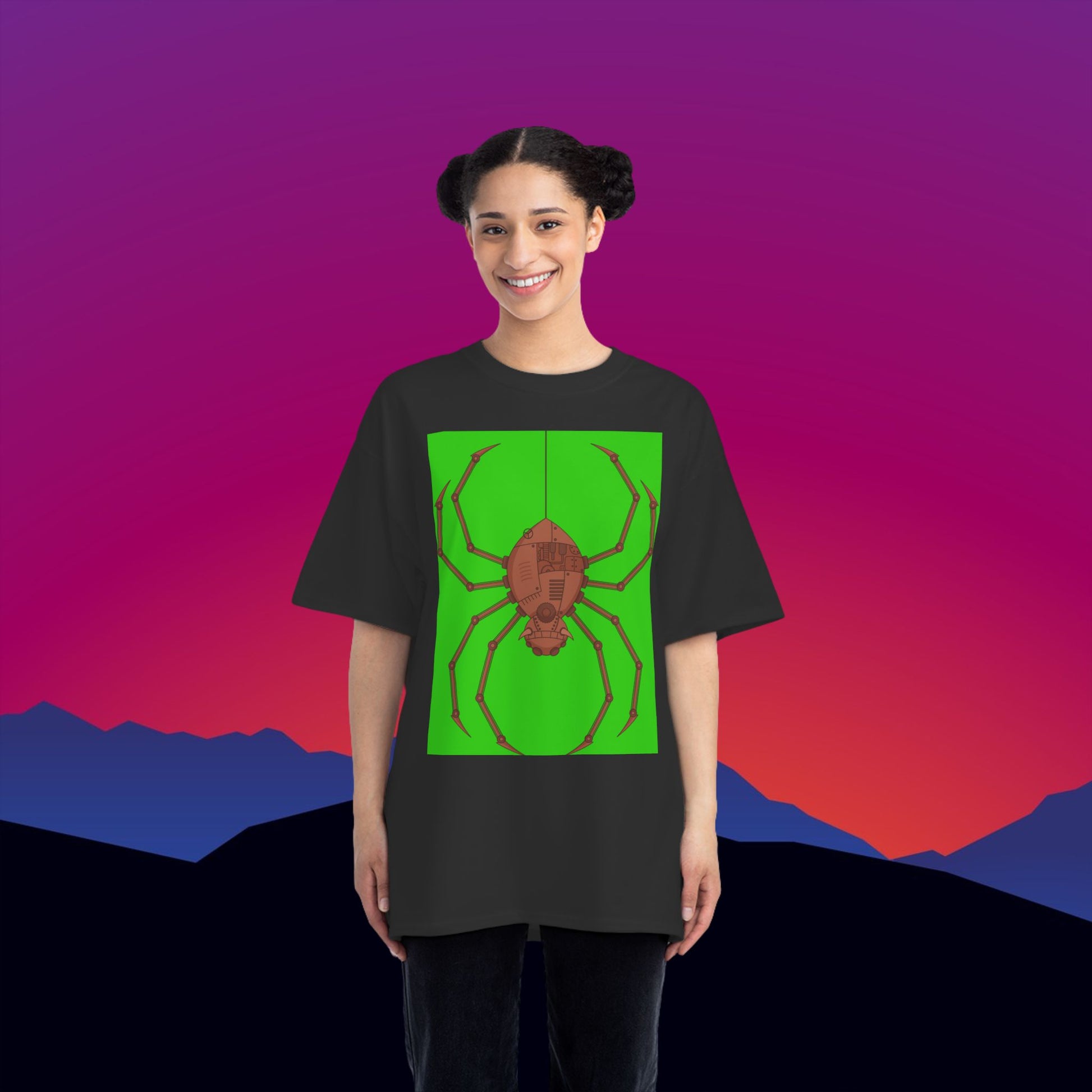 Steampunk Spider T-Shirt: (Hanes Beefy-T 100% Preshrunk Cotton Custom Printed by TheGlassyLass.com