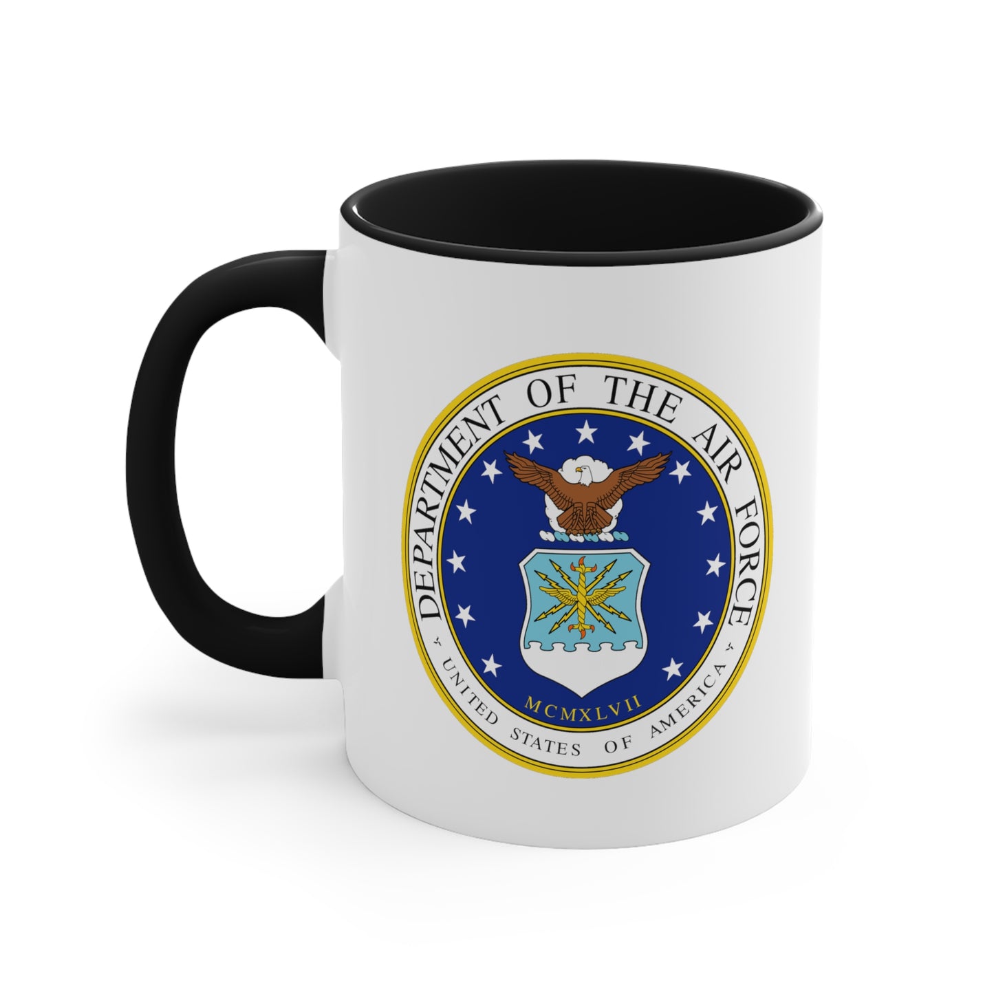 Air Force Department Coffee Mug - Double Sided White Ceramic 11oz by TheGlassyLass.com