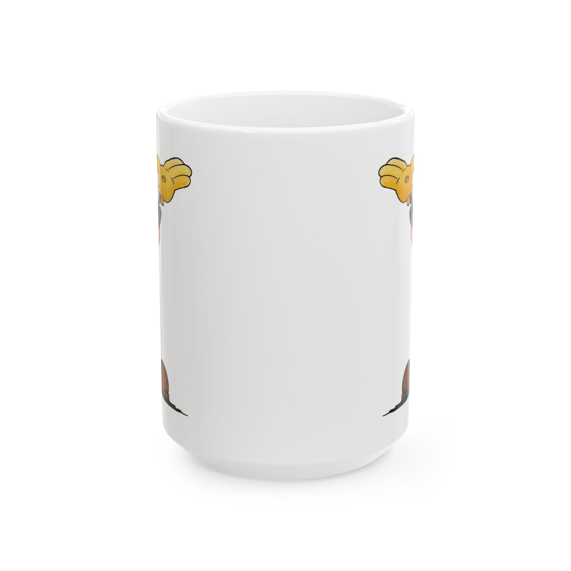 Original Mickey Mouse Coffee Mug - Double Sided White Ceramic 15oz by TheGlassyLass.com