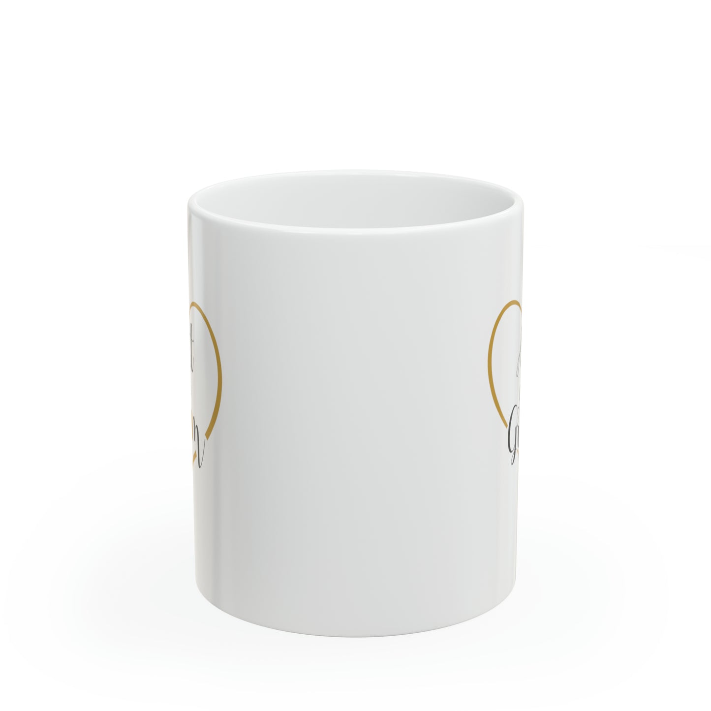 Aunt of the Groom Coffee Mug - Double Sided 11oz White Ceramic by TheGlassyLass.com