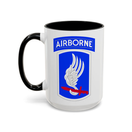 173rd Airborne Brigade Seal Coffee Mug - Double Sided Print, Black Accent White Ceramic, 15oz by TheGlassyLass.com