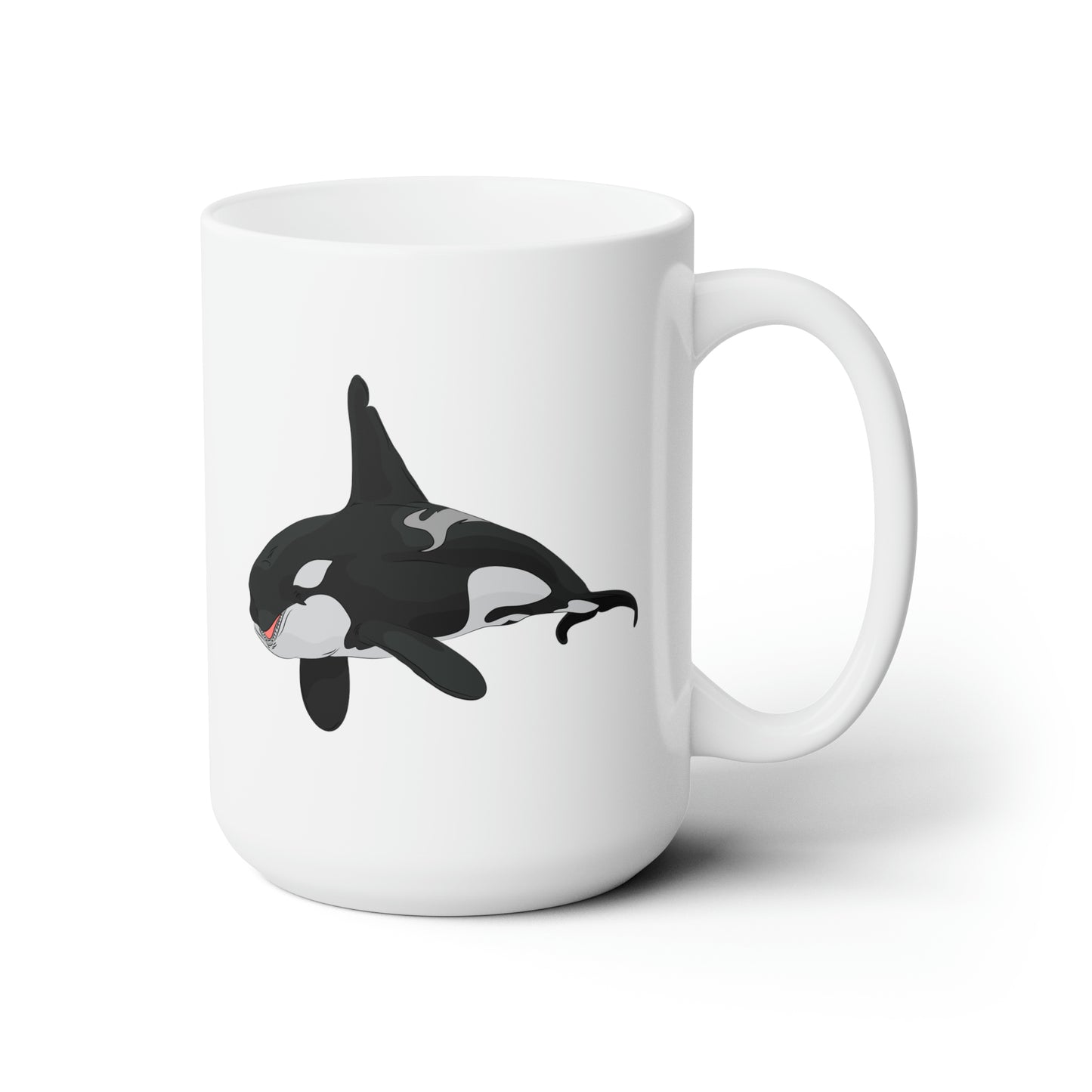 Orca Killer Whale Coffee Mug - Double Sided White Ceramic 15oz by TheGlassyLass.com