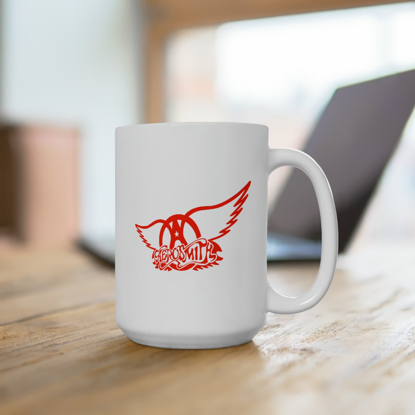 Aerosmith Coffee Mug - Double Sided White Ceramic 15oz by TheGlassyLass.com