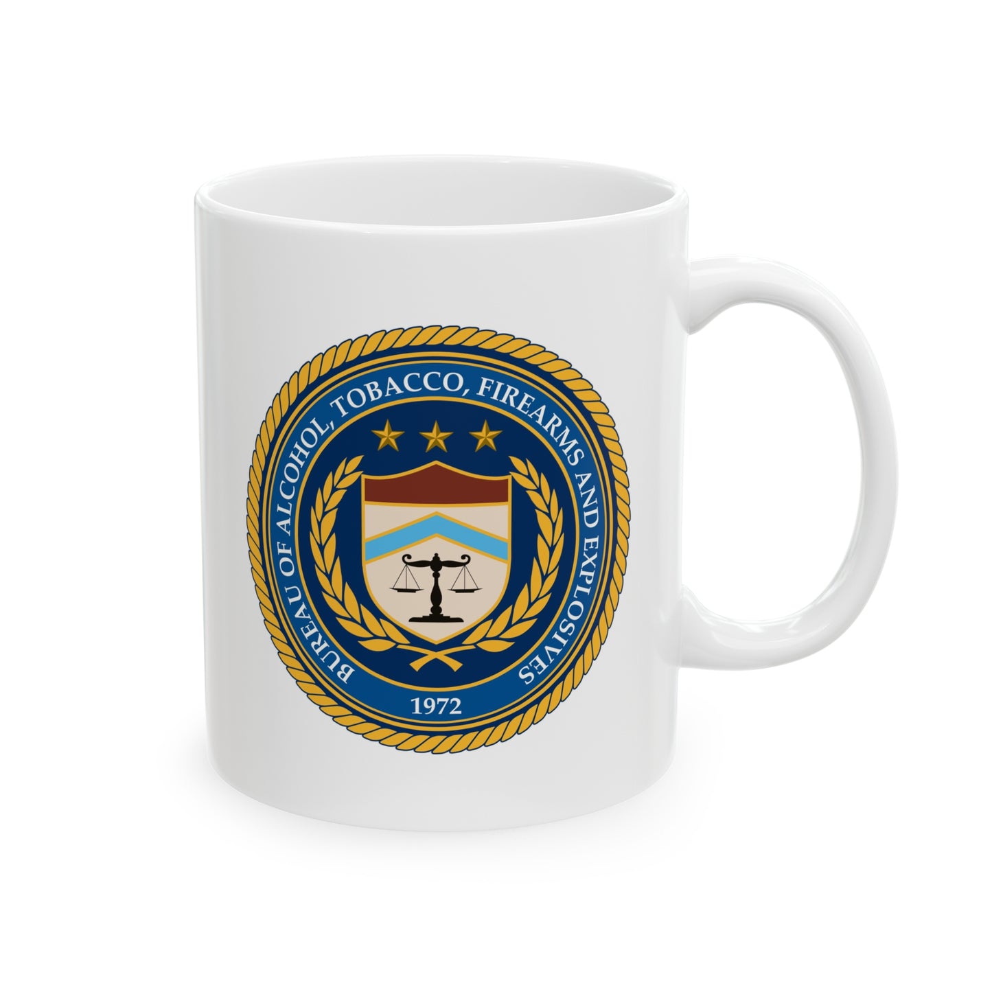 US ATF Seal Coffee Mug - Double Sided White Ceramic 11oz by TheGlassyLass.com