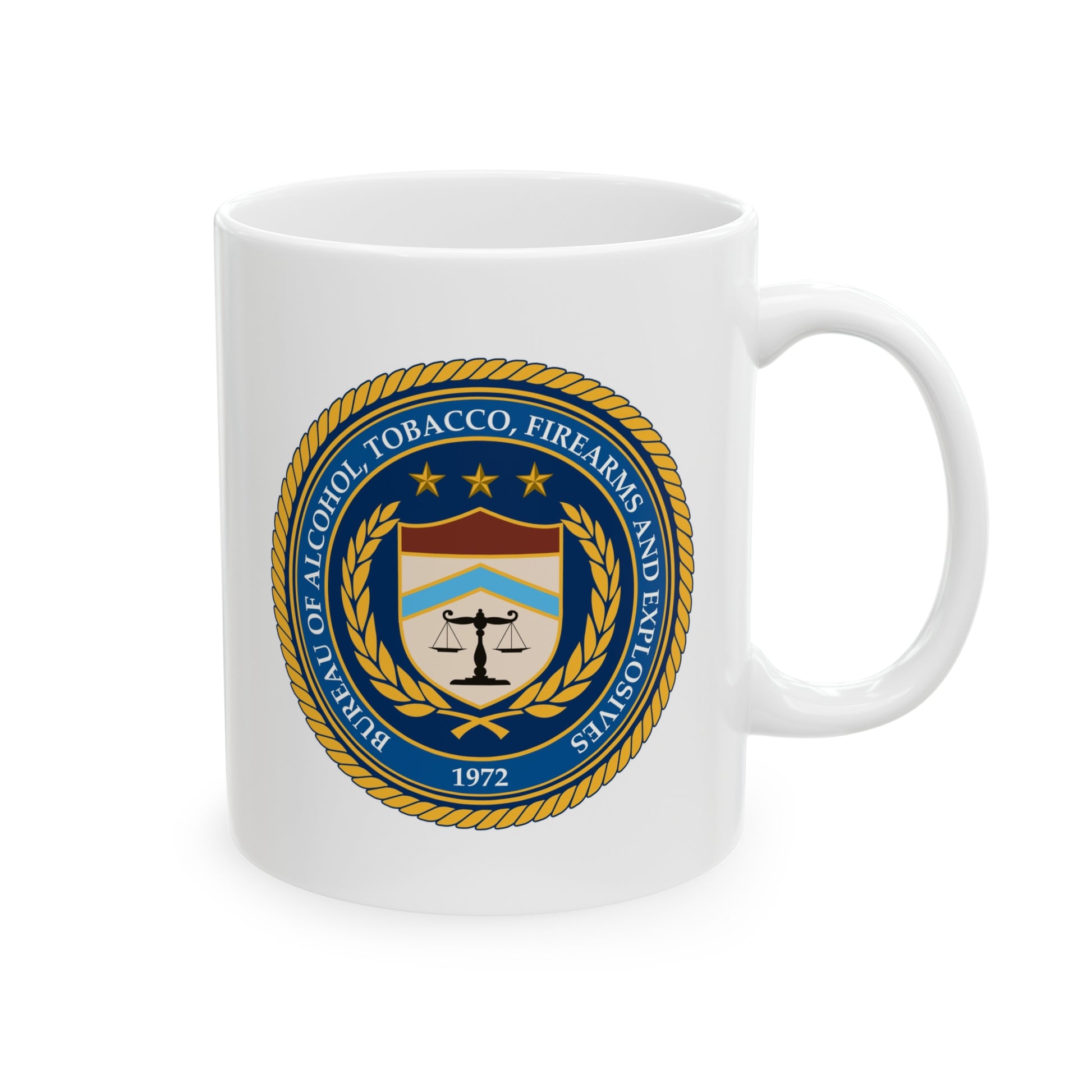 US ATF Seal Coffee Mug - Double Sided White Ceramic 11oz by TheGlassyLass.com