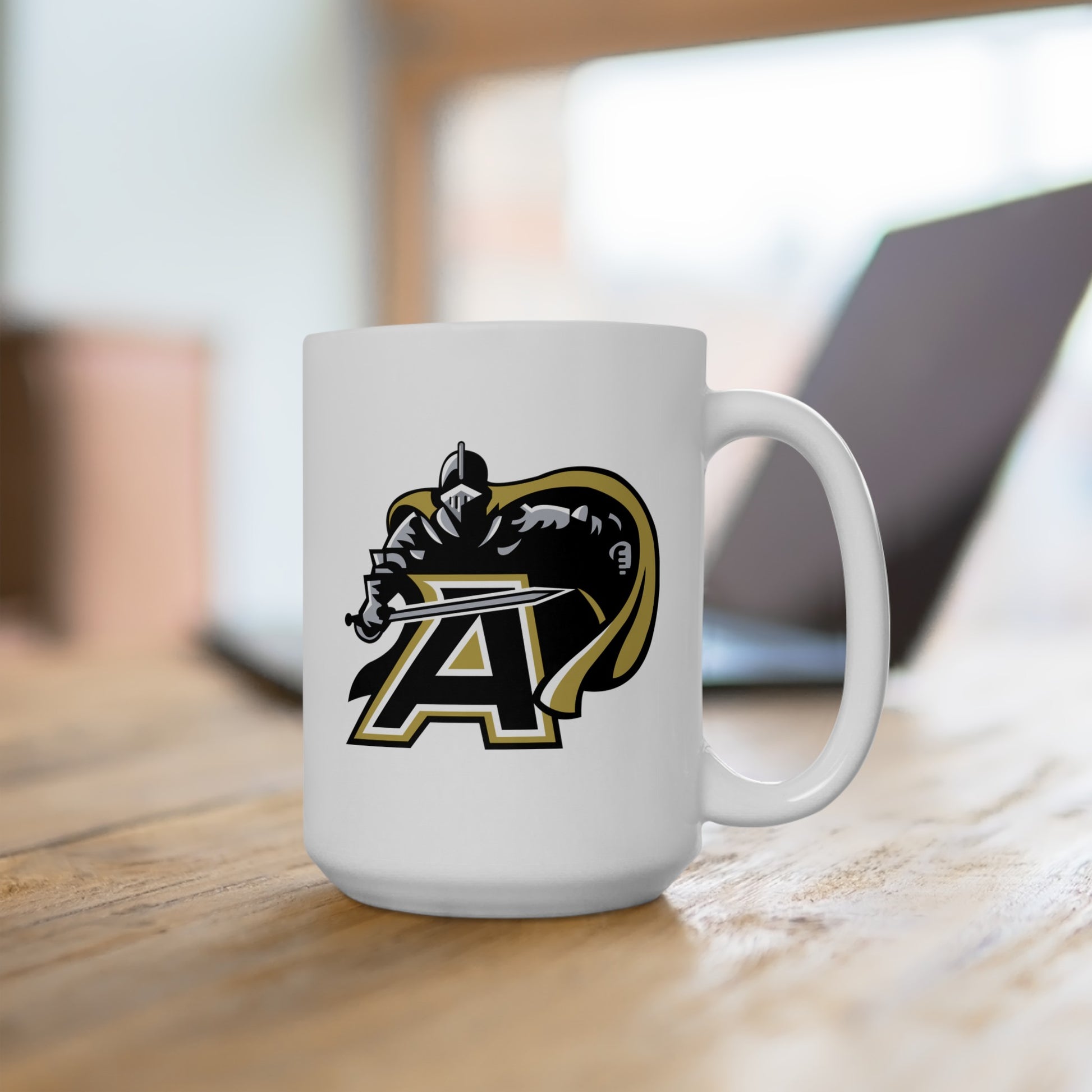 US Army Black Knights - Double Sided White Ceramic Coffee Mug 15oz by TheGlassyLass.com