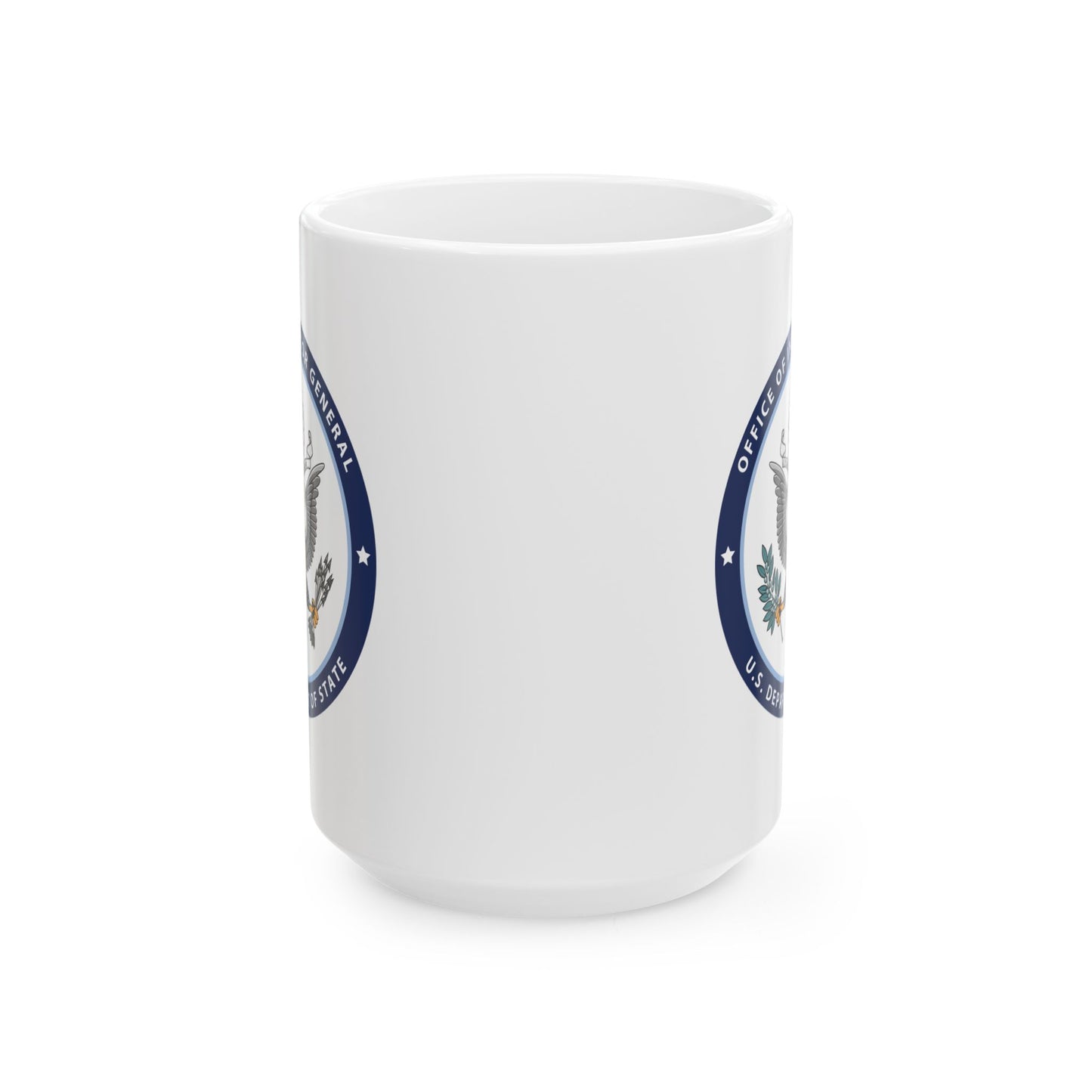 Office of Inspector General Seal Coffee Mug - Double Sided Print, White Ceramic, 15oz by TheGlassyLass.com