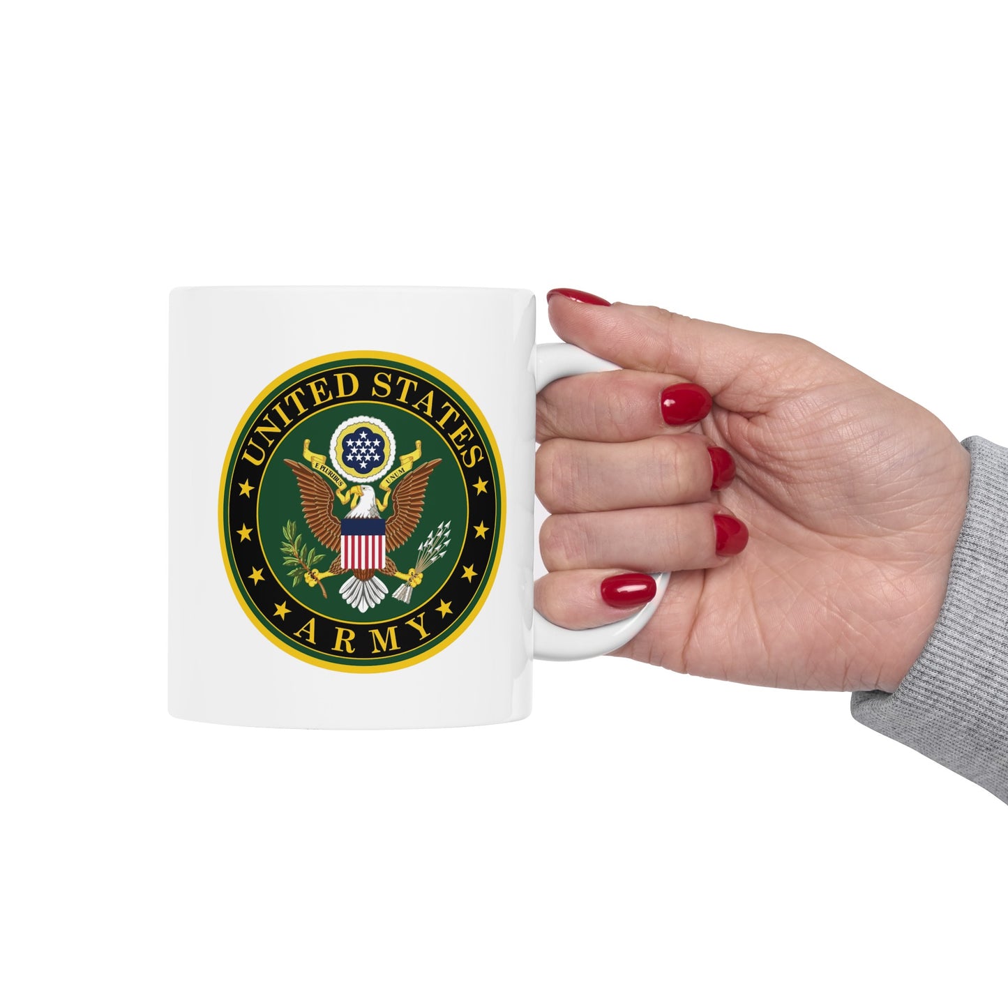 US Army Seal Coffee Mug - Double Sided White Ceramic 11oz by TheGlassyLass.com