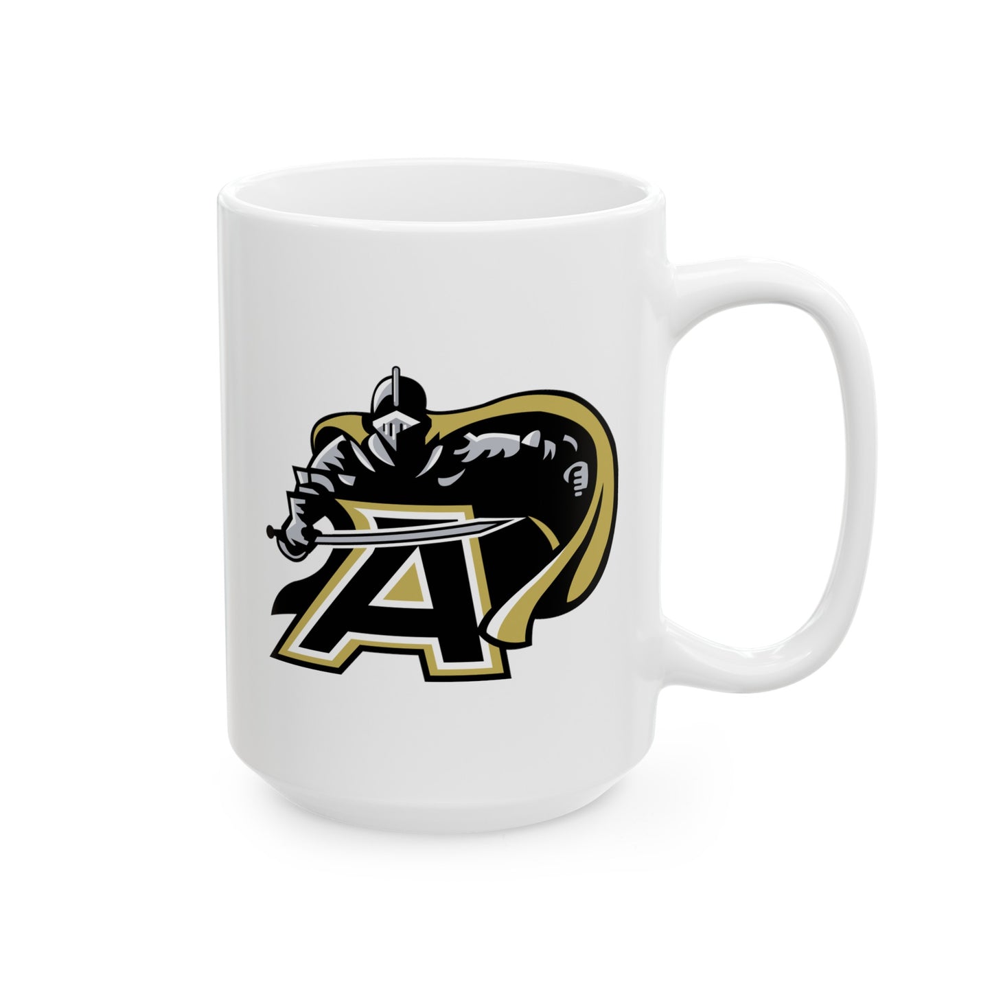 US Army Black Knights - Double Sided White Ceramic Coffee Mug 15oz by TheGlassyLass.com