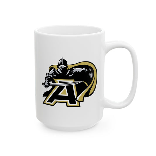 US Army Black Knights - Double Sided White Ceramic Coffee Mug 15oz by TheGlassyLass.com